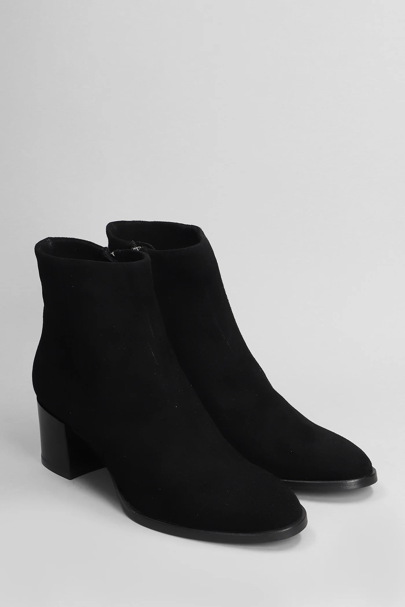 High heels Ankle boots in black suede - Image 2