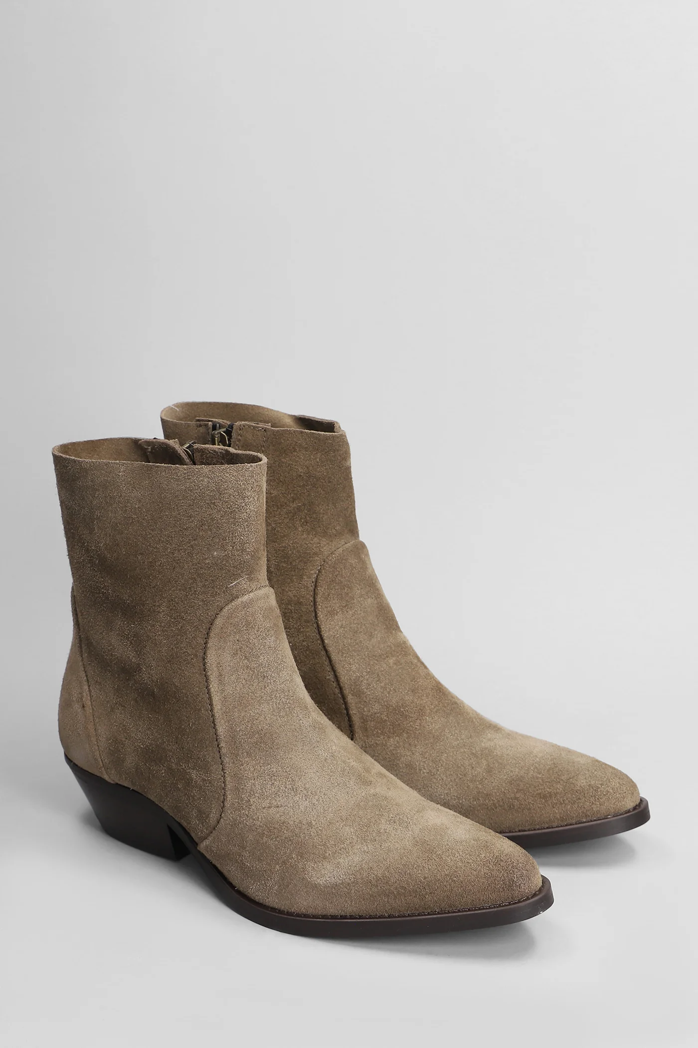 High heels Ankle boots in brown suede - Image 2