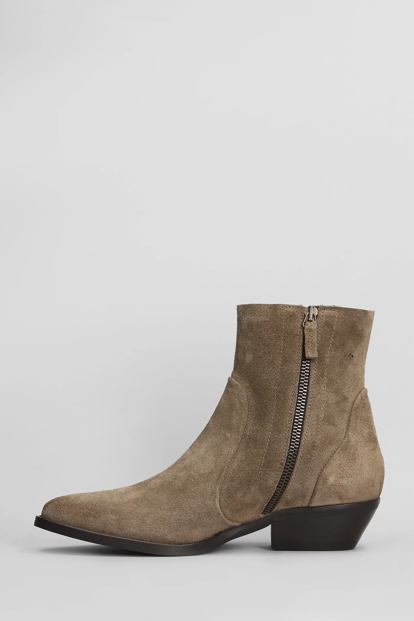 High heels Ankle boots in brown suede - Image 3