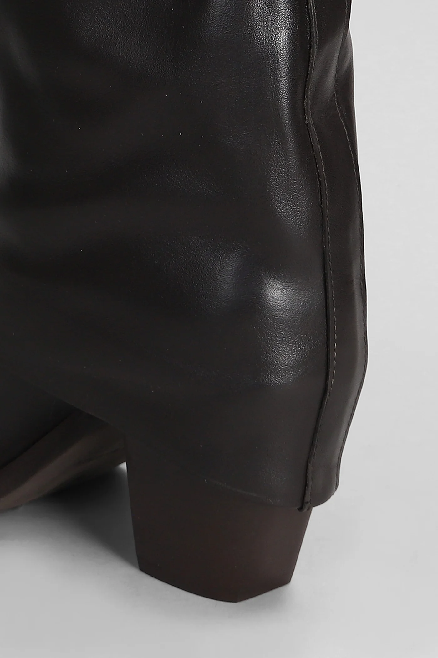 High heels Ankle boots in dark brown leather - Image 5