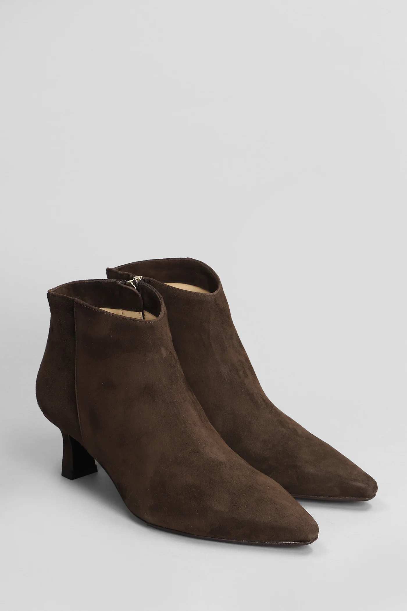 High heels Ankle boots in dark brown suede - Image 2