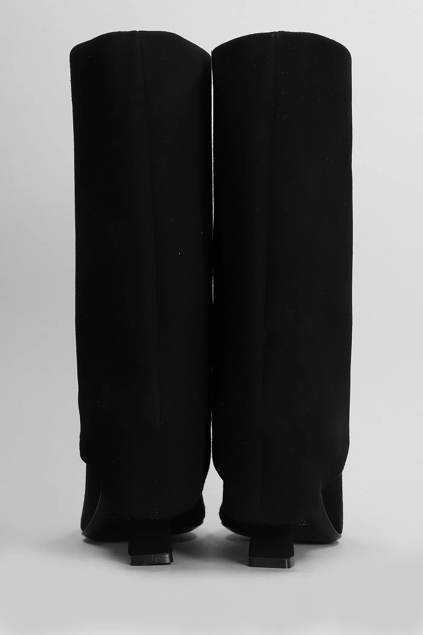 High heels boots in black suede - Image 4
