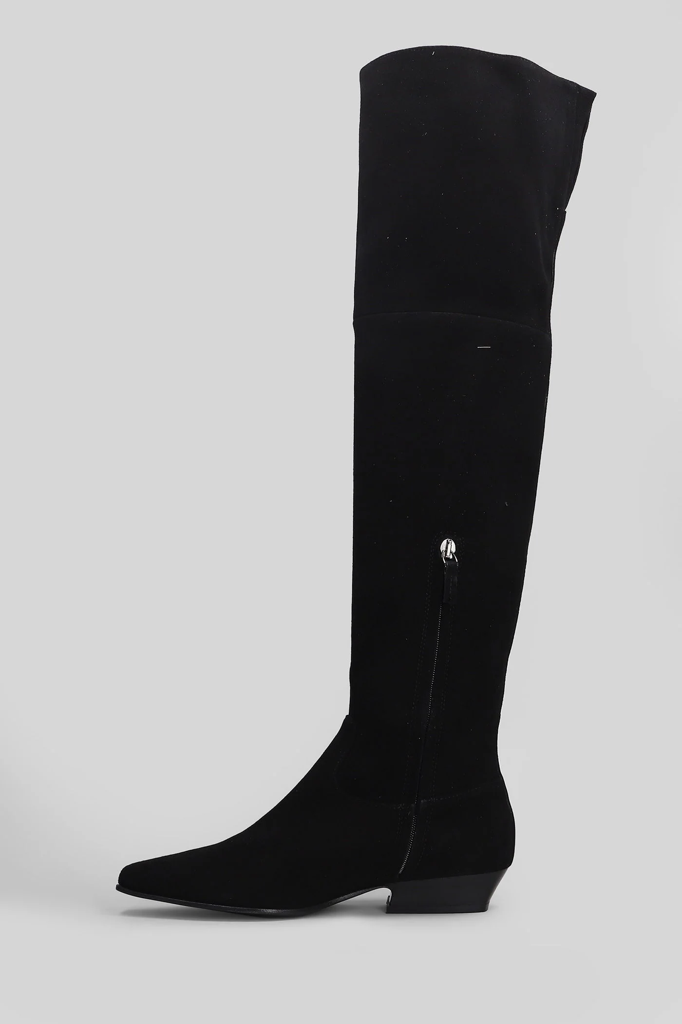 low heels boots in black suede - Image 3