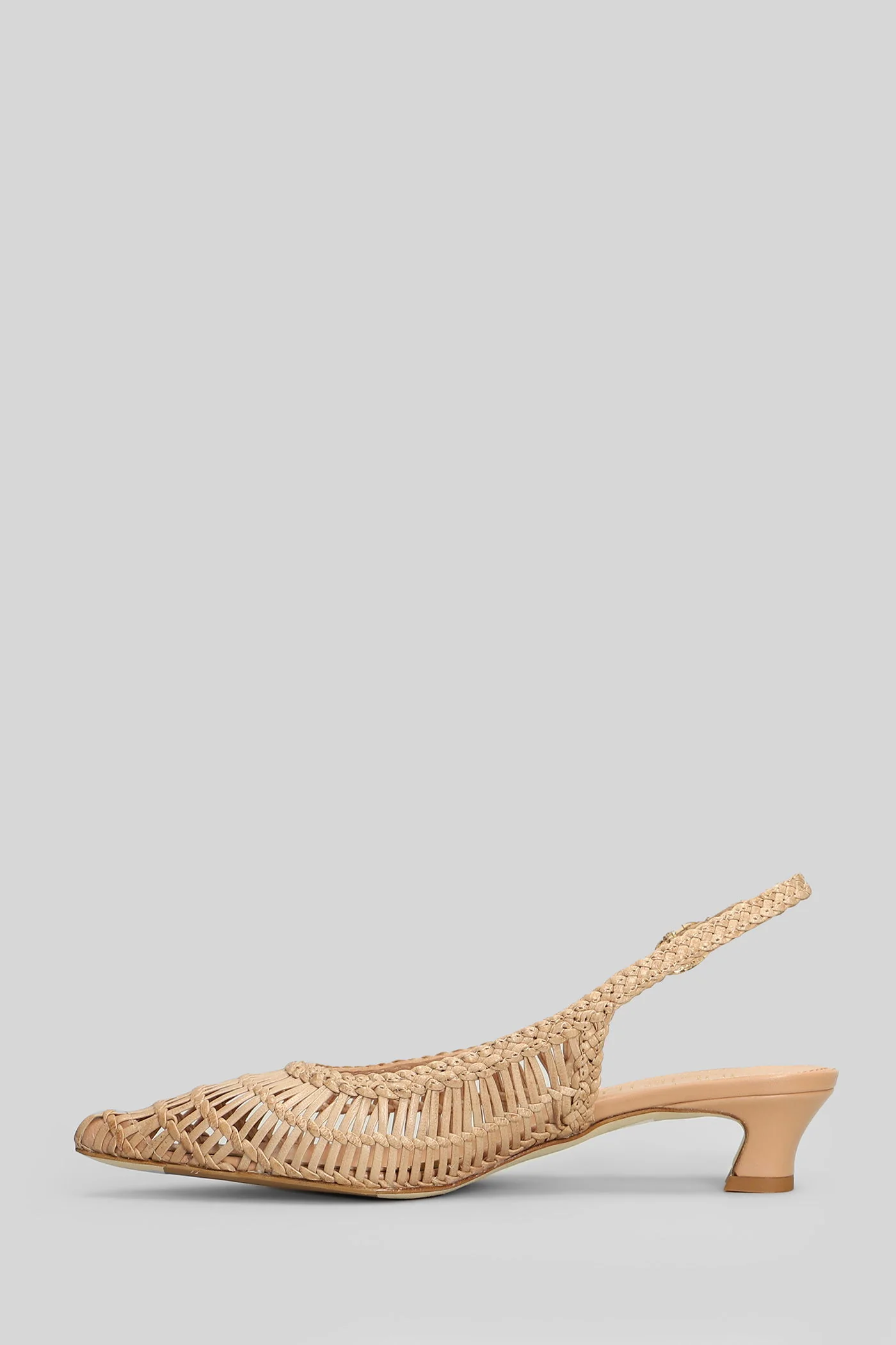Pumps in beige leather - Image 2