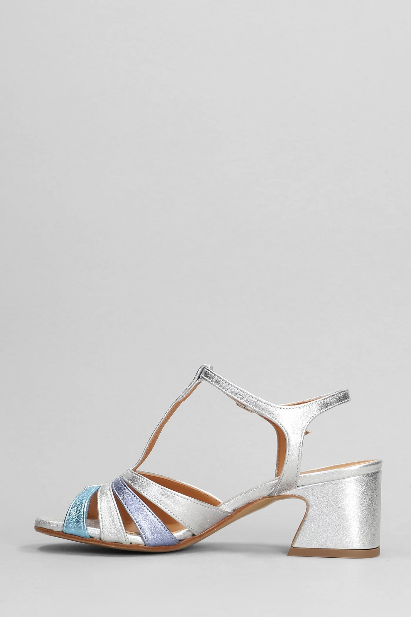 Sandals in silver leather - Image 3