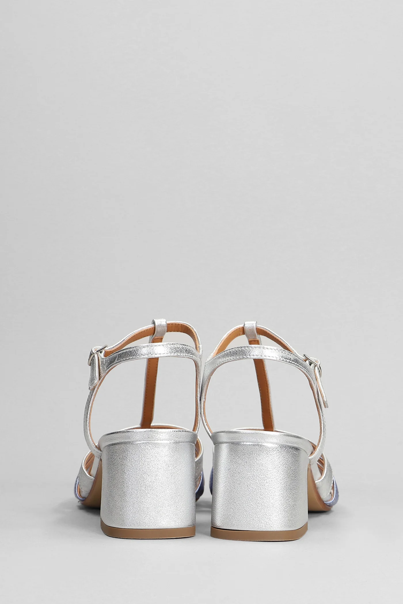 Sandals in silver leather - Image 4