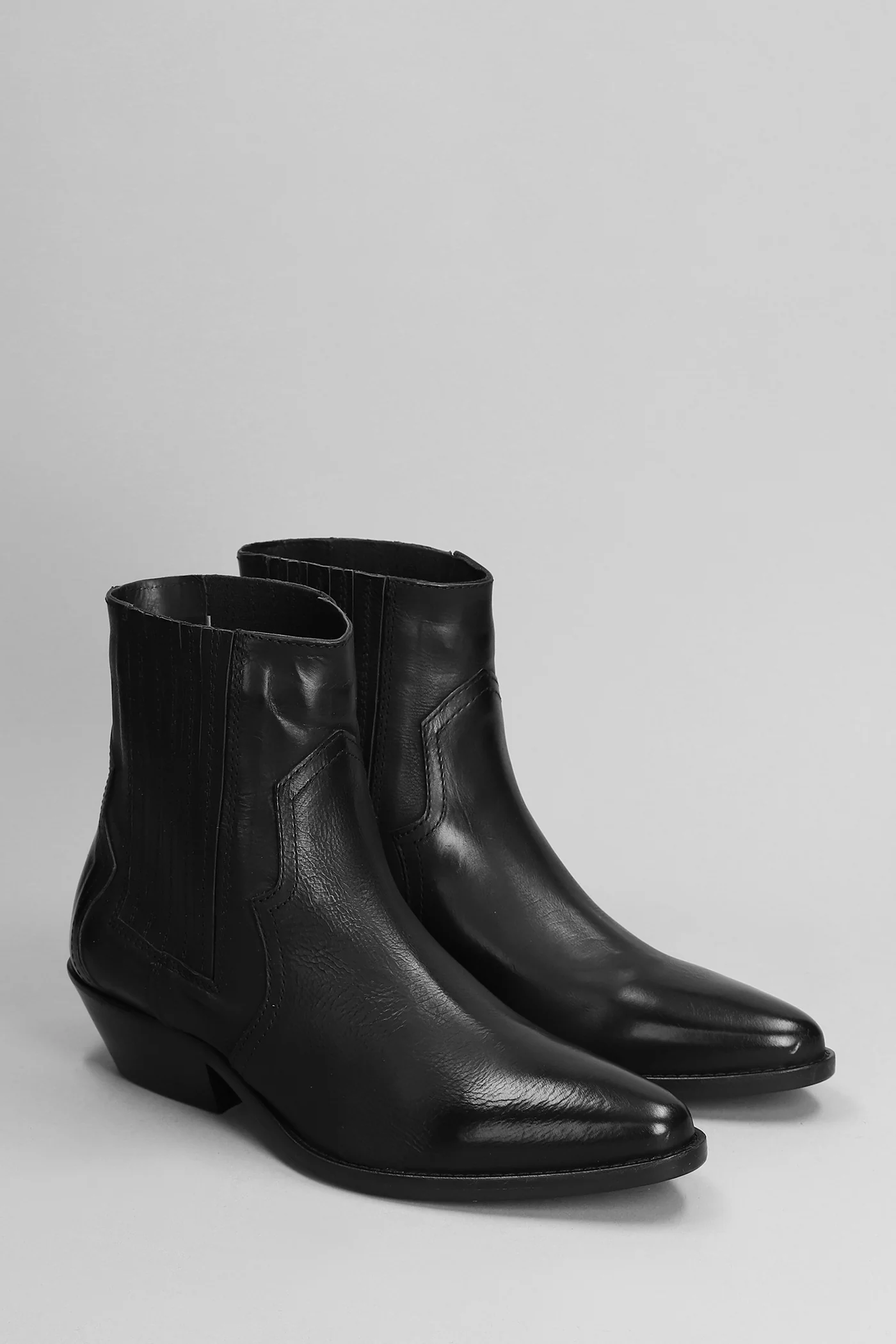 texan Ankle boots in black leather - Image 2