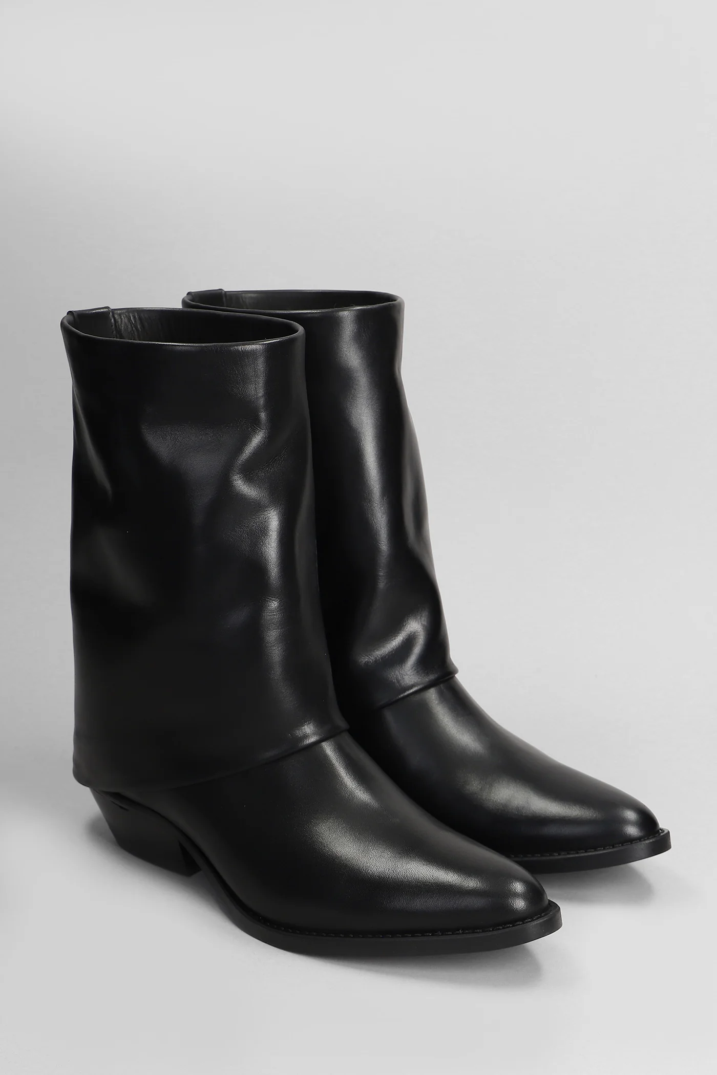 texan Ankle boots in black leather - Image 2