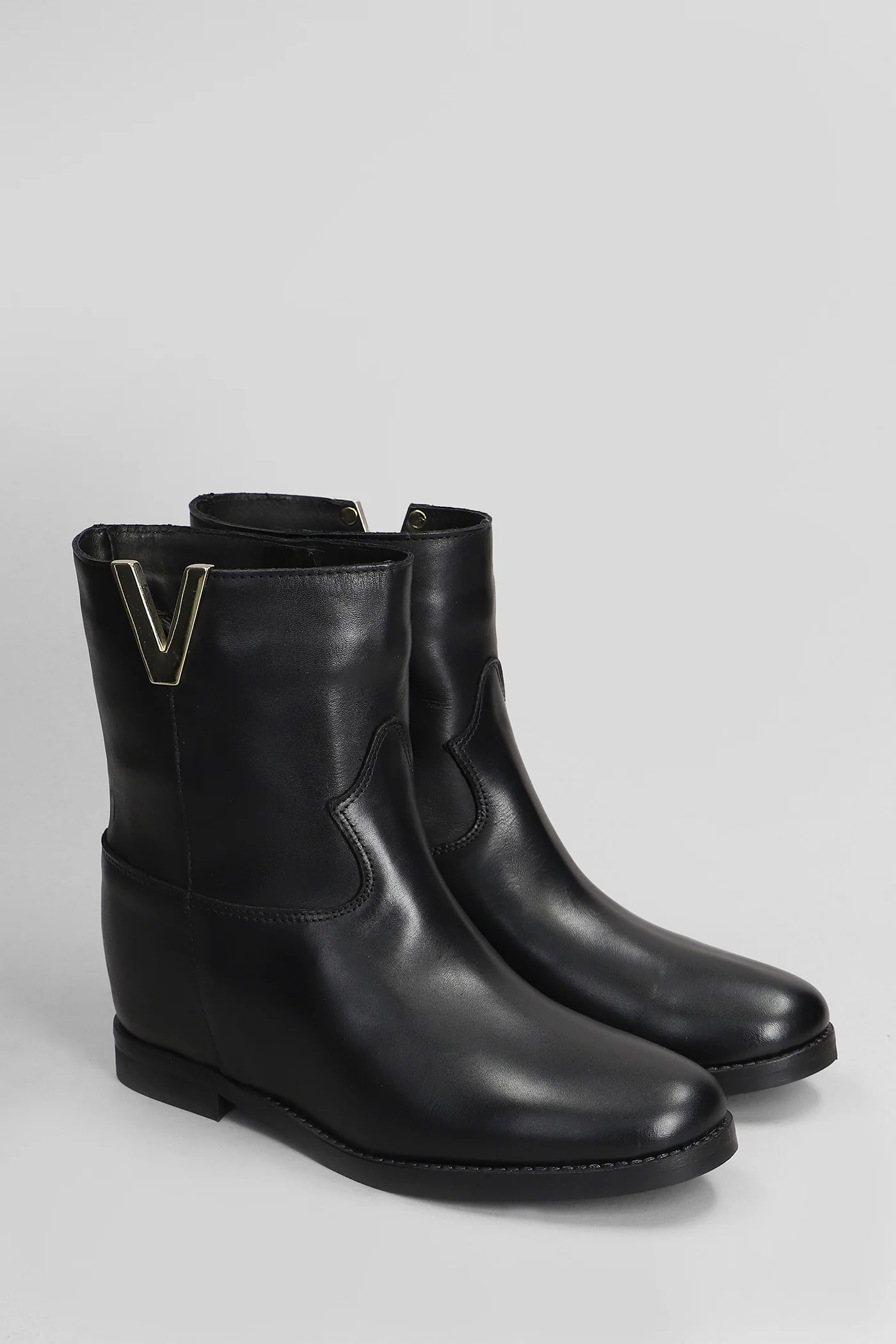texan Ankle boots in black leather - Image 2