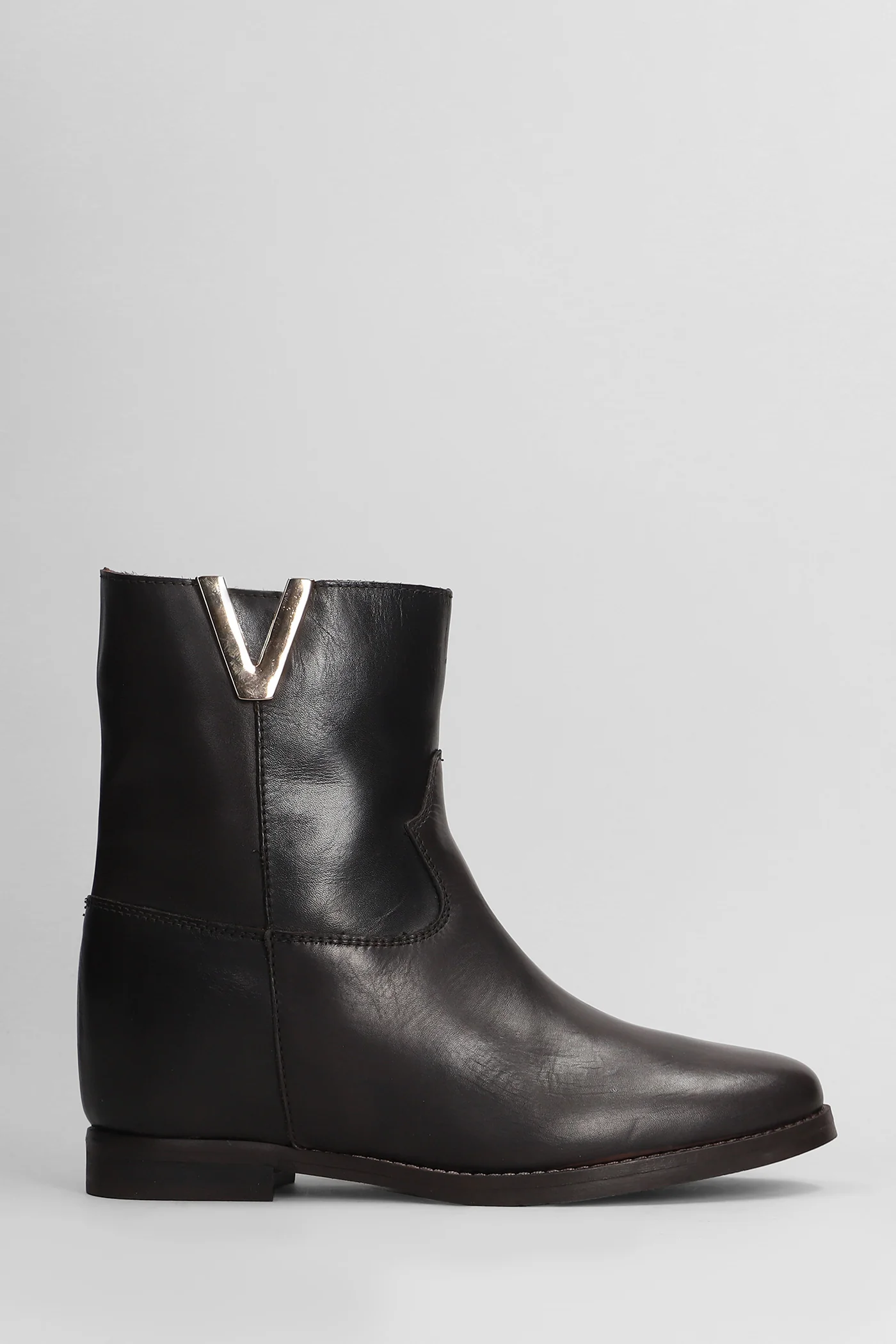 texan Ankle boots in dark brown leather