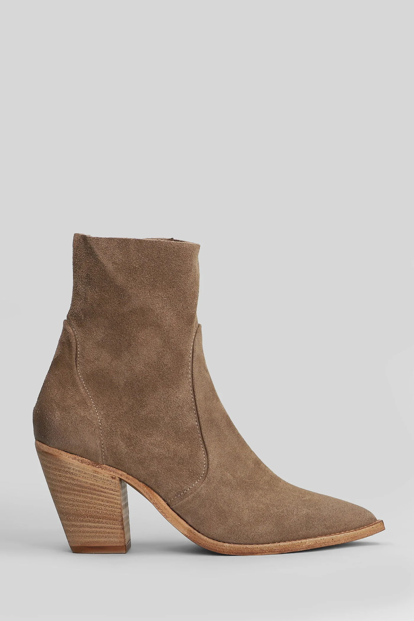 texan Ankle boots in taupe suede
