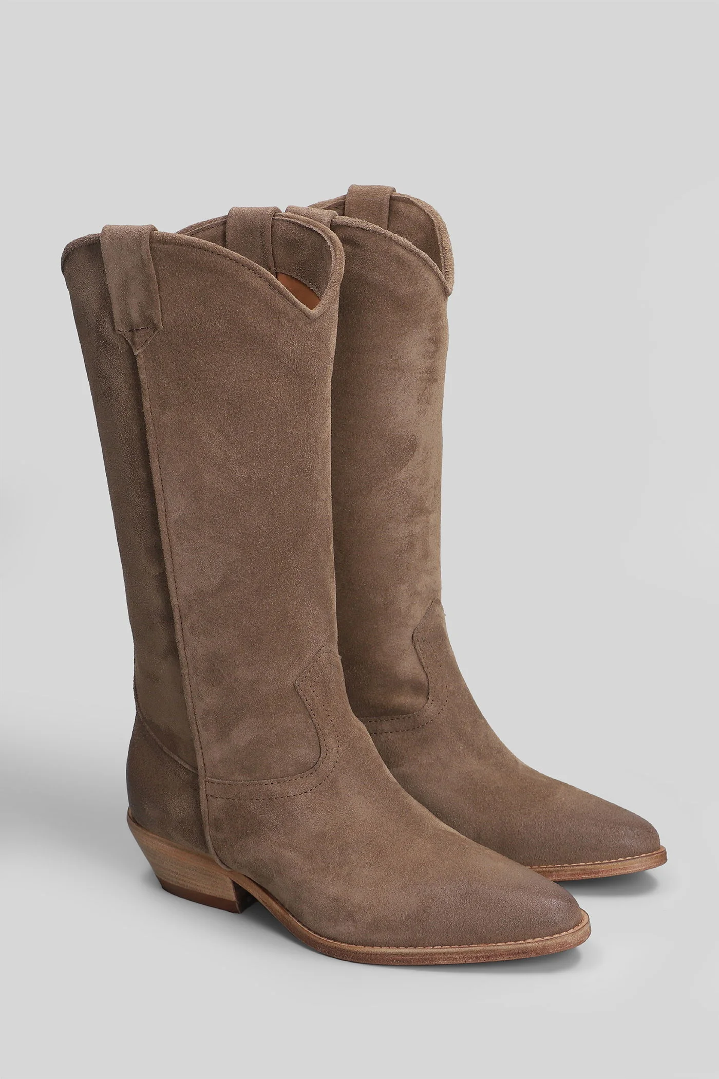 texan boots in taupe suede - Image 2