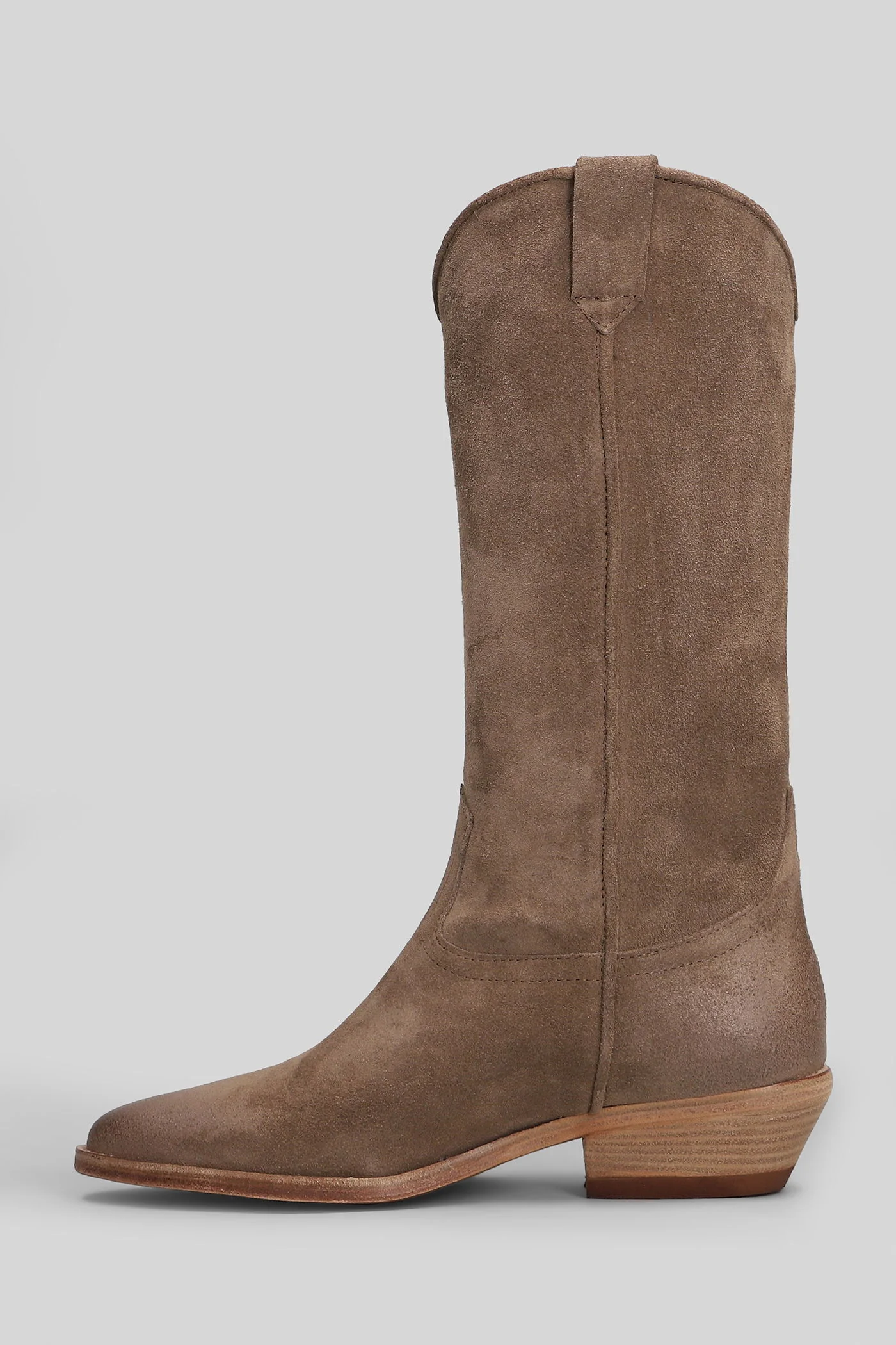 texan boots in taupe suede - Image 3
