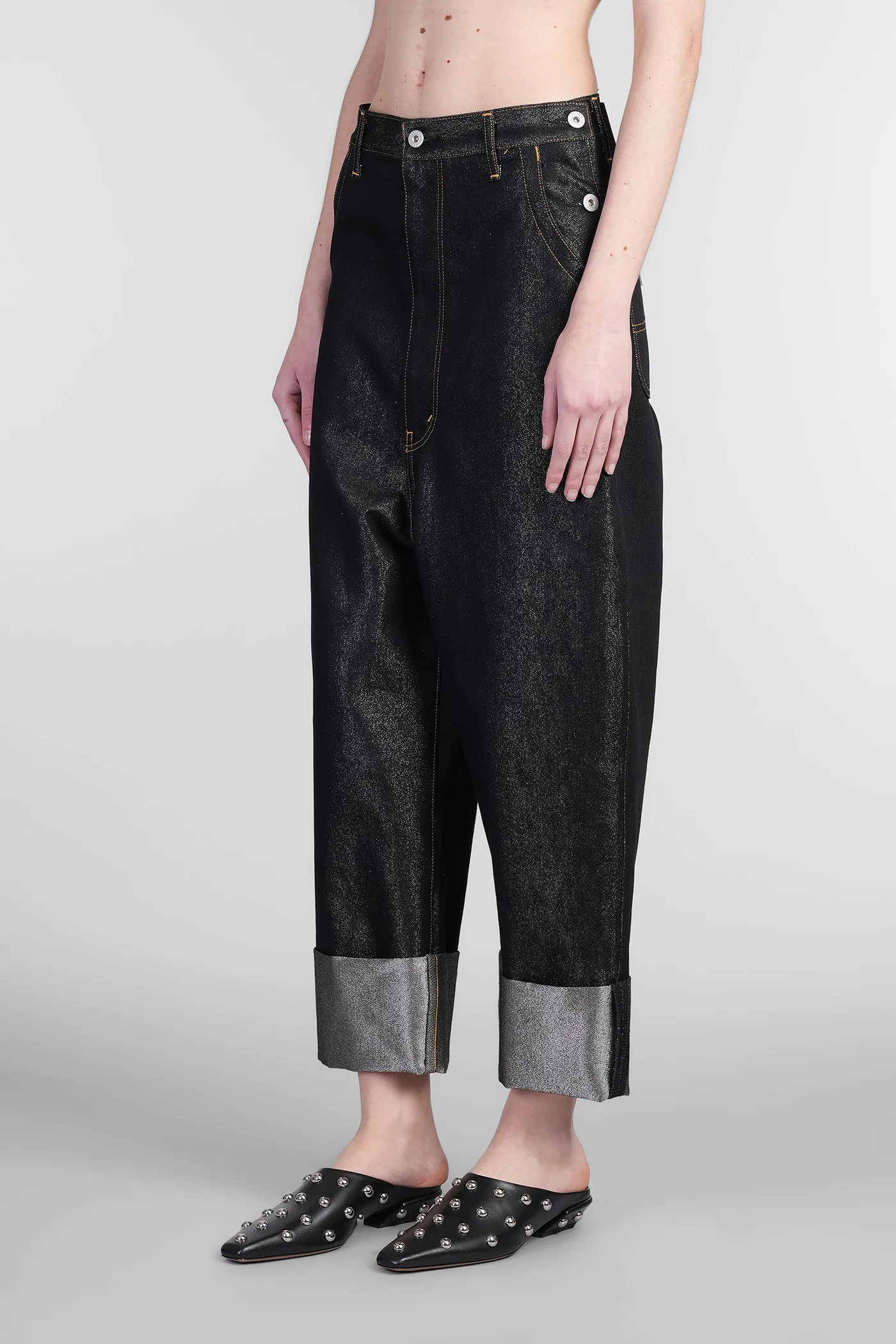 Jeans in black cotton - Image 4