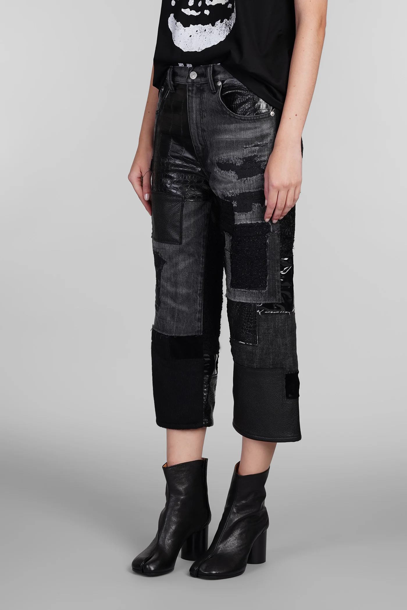 Jeans in black cotton - Image 4