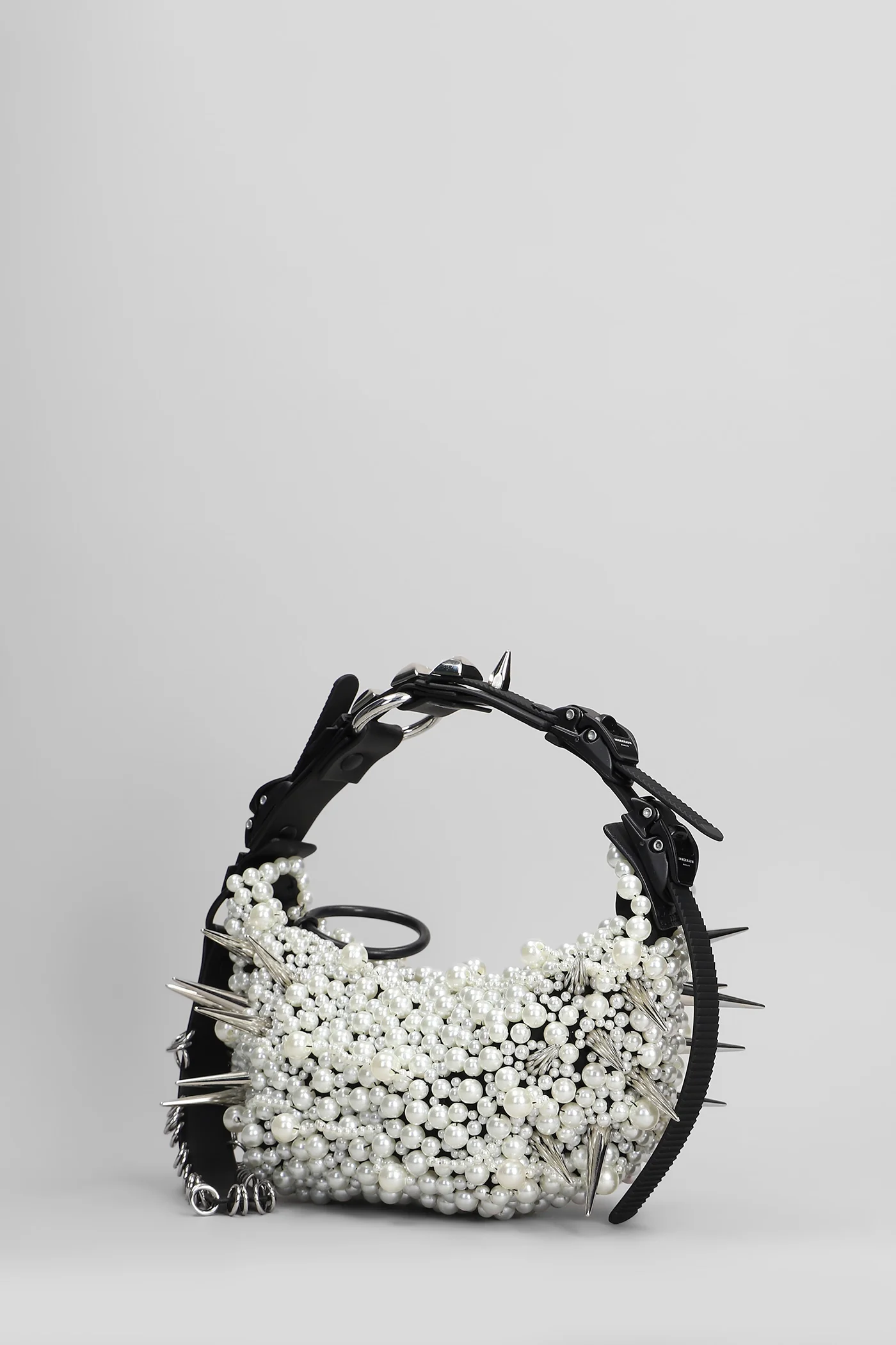 Shoulder bag in white polyester - Image 2