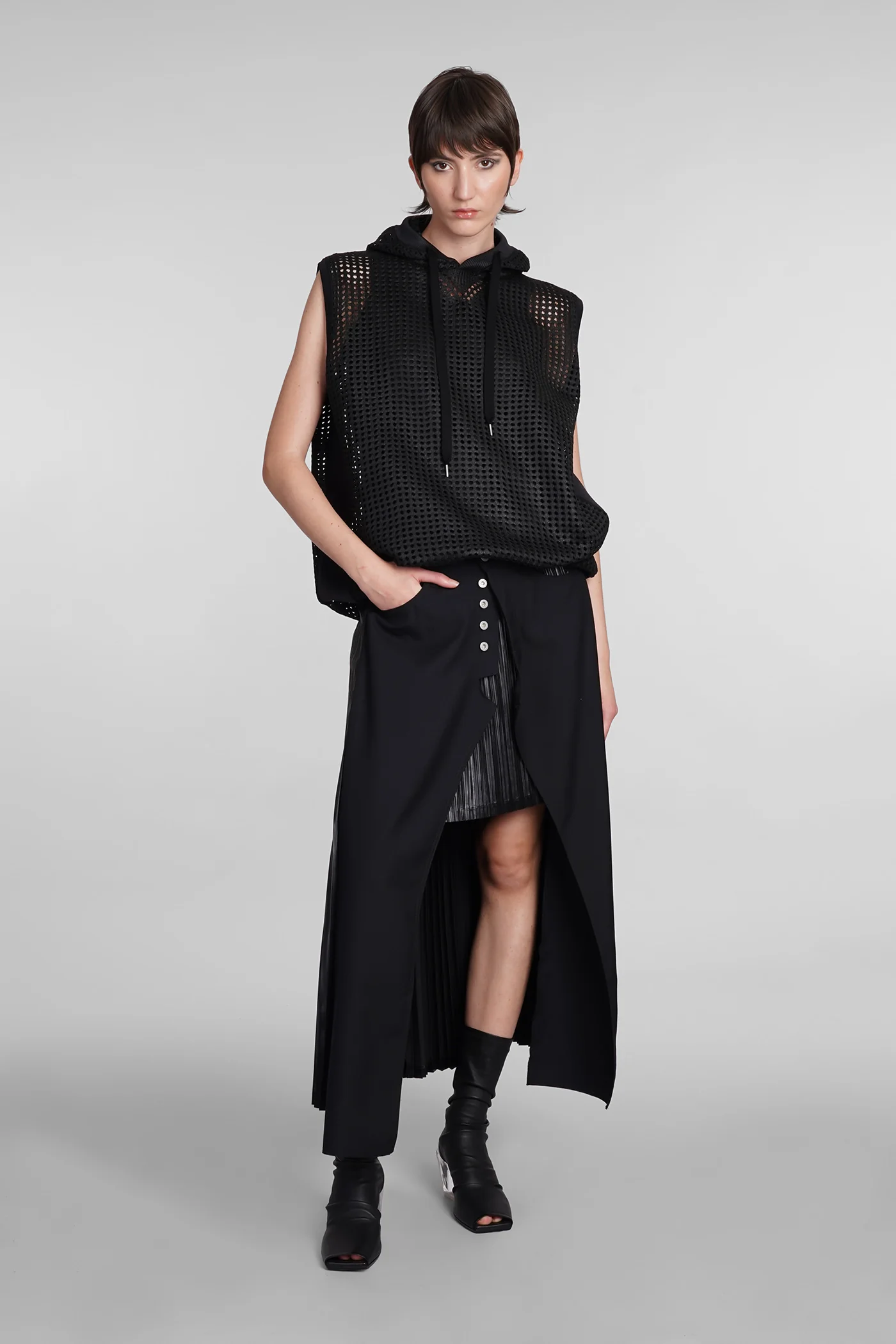 Sweatshirt in black polyester - Image 2