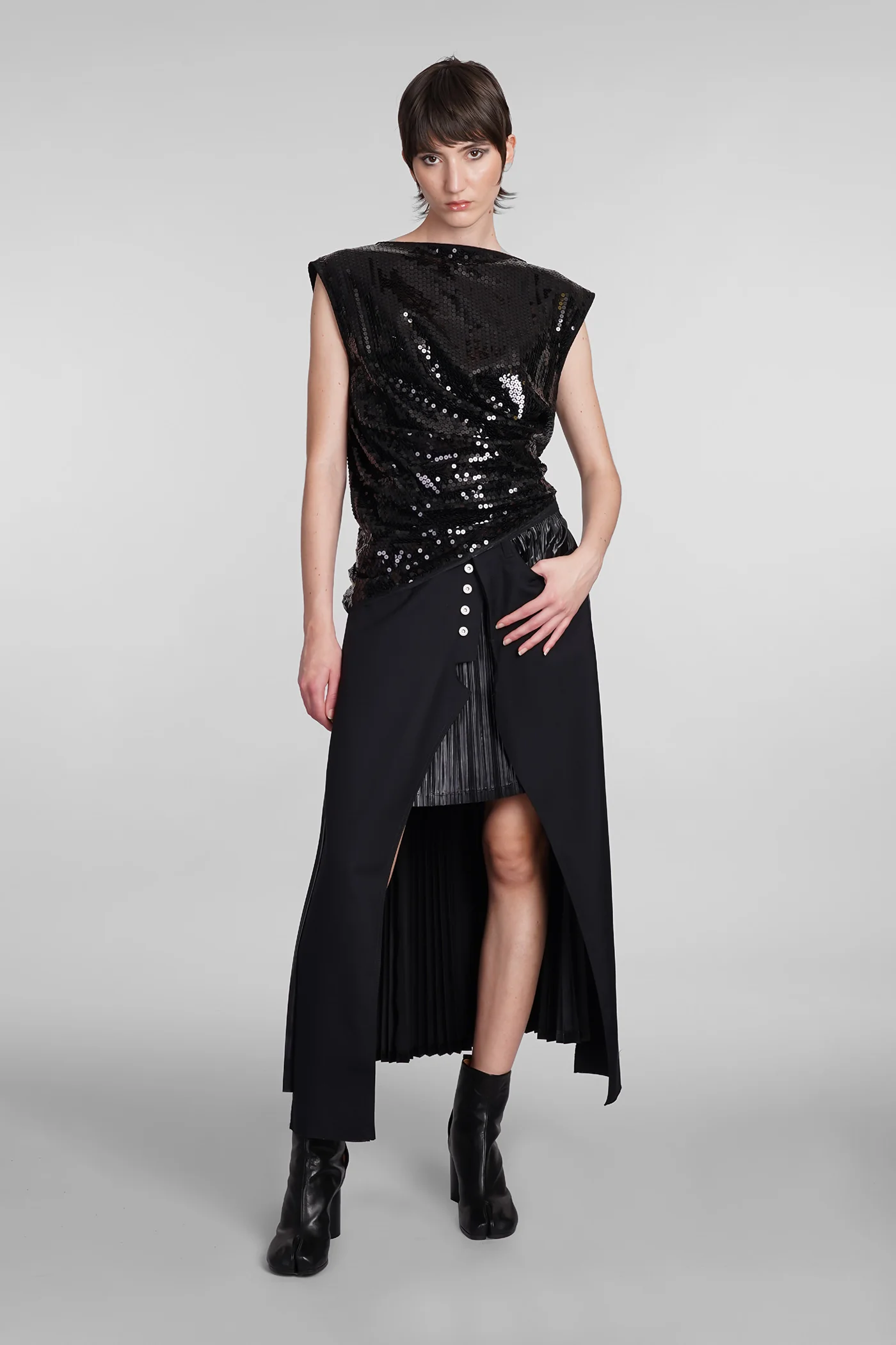 Topwear in black polyester - Image 2