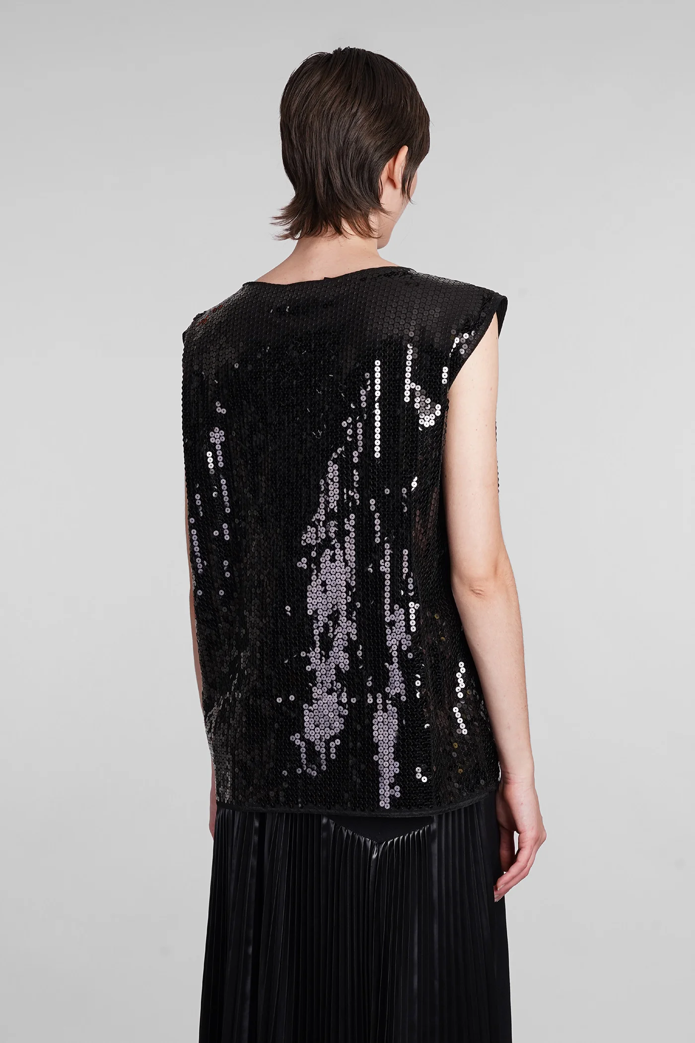 Topwear in black polyester - Image 3