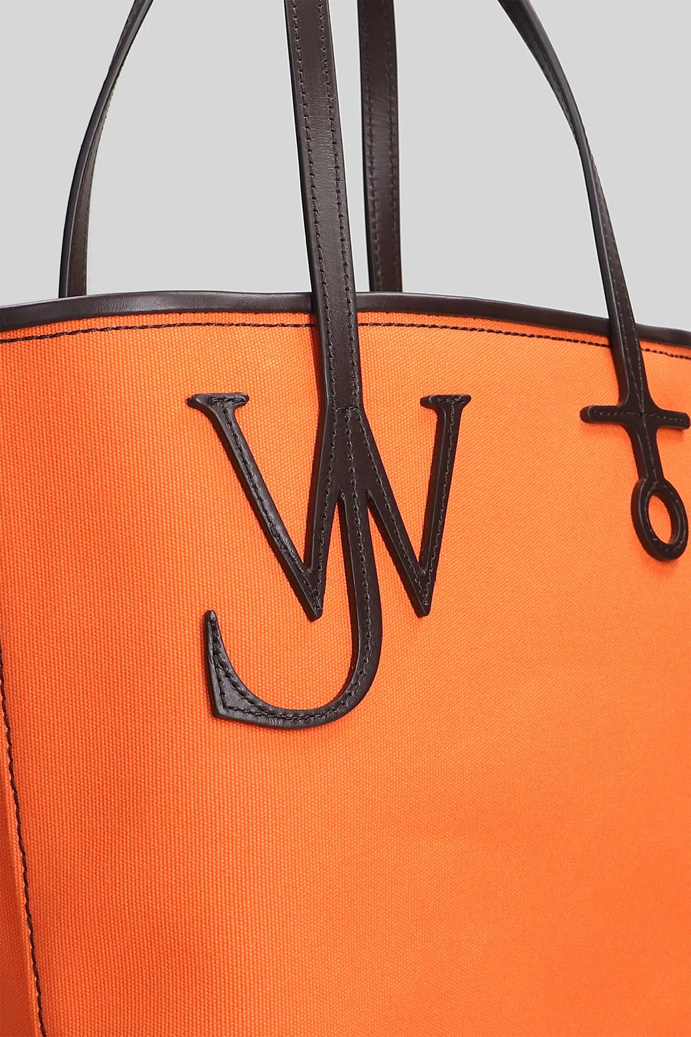 Anchor small Tote in orange leather - Image 4