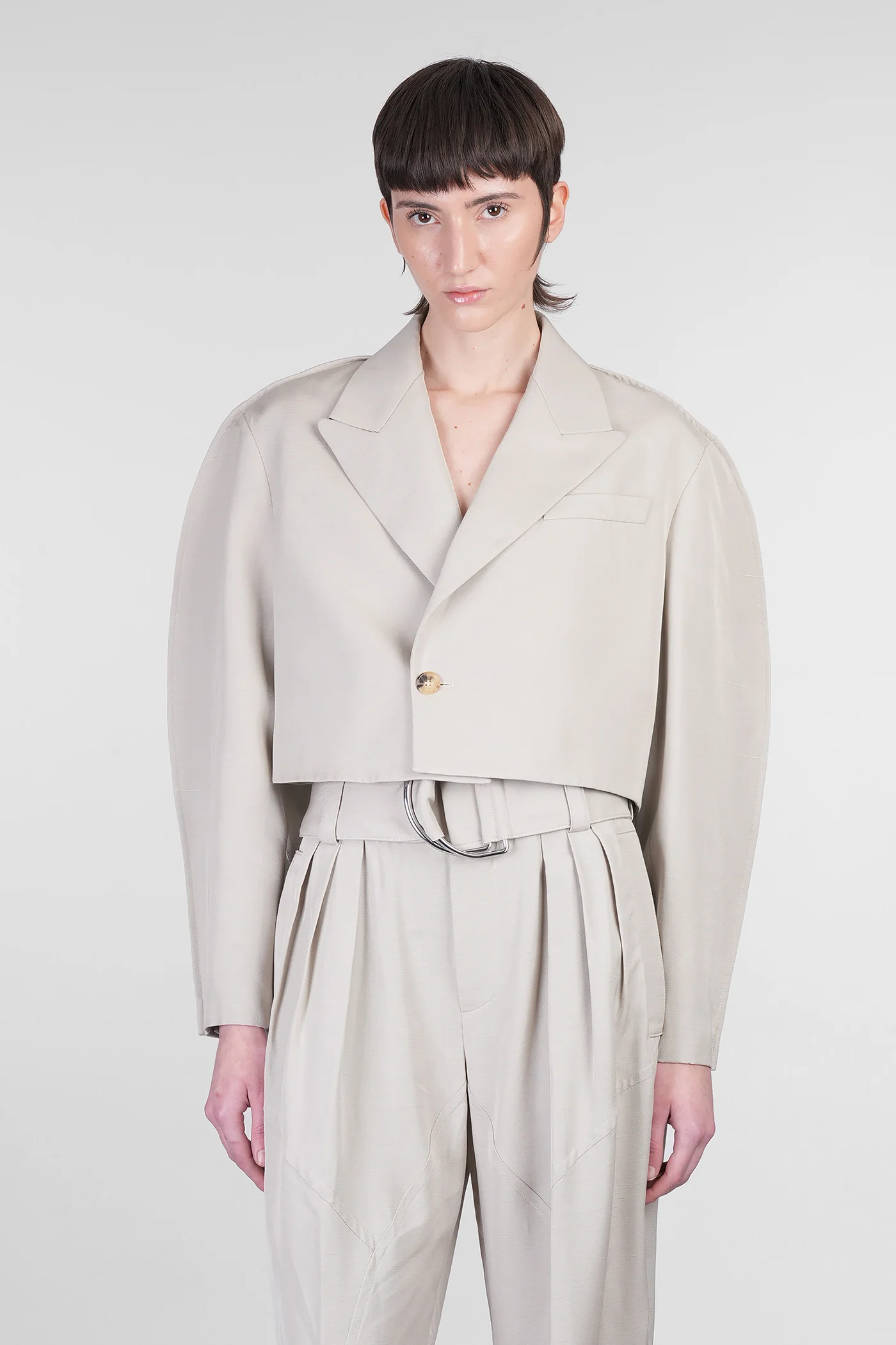Blazer in taupe viscose