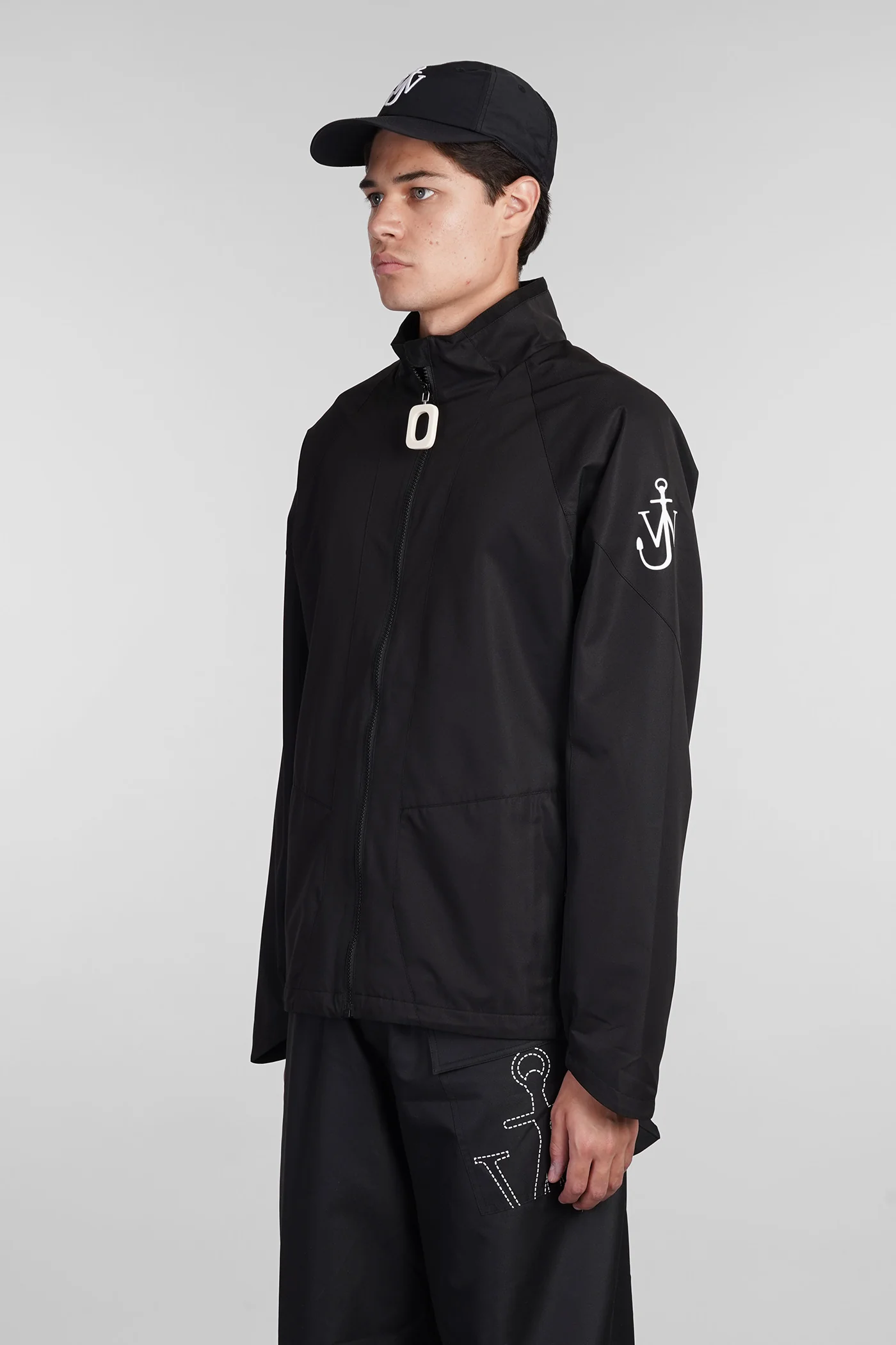 Casual jacket in black polyester - Image 4