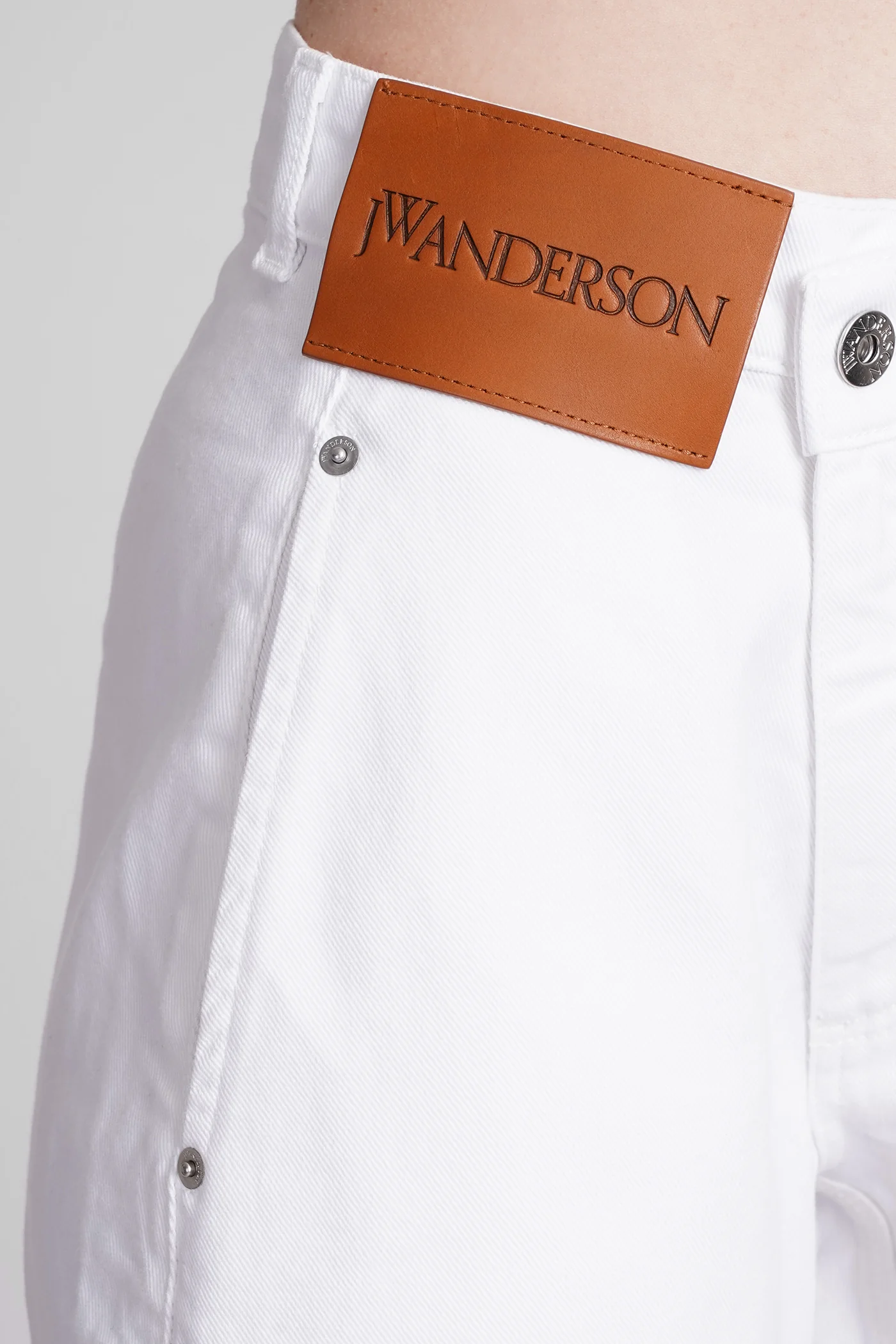 Jeans in white cotton - Image 5