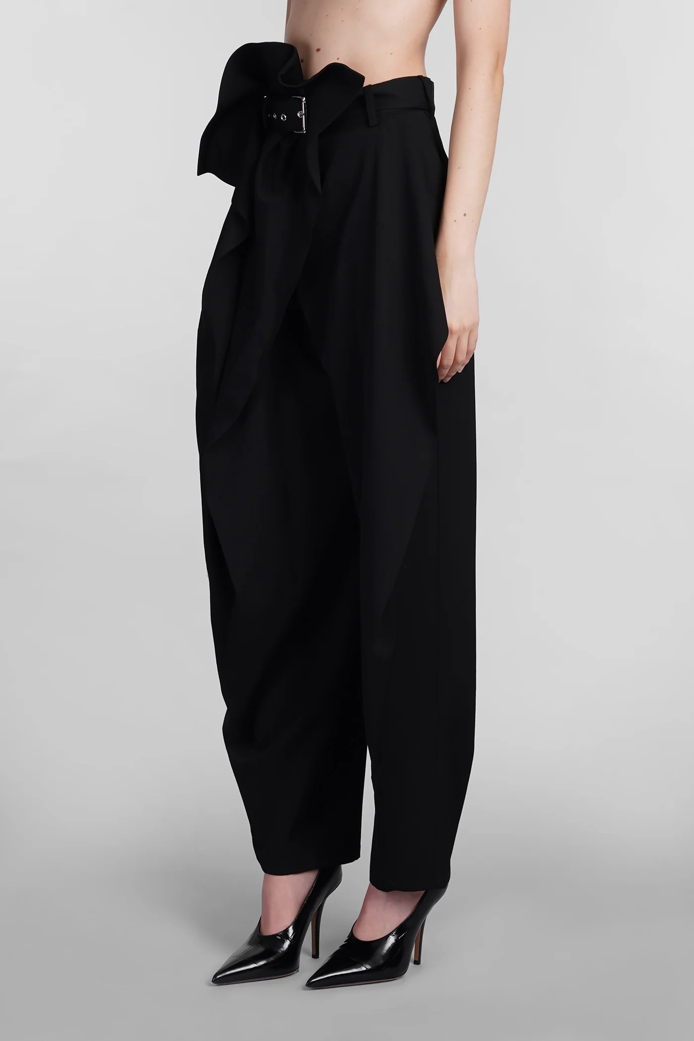 Pants in black wool - Image 4