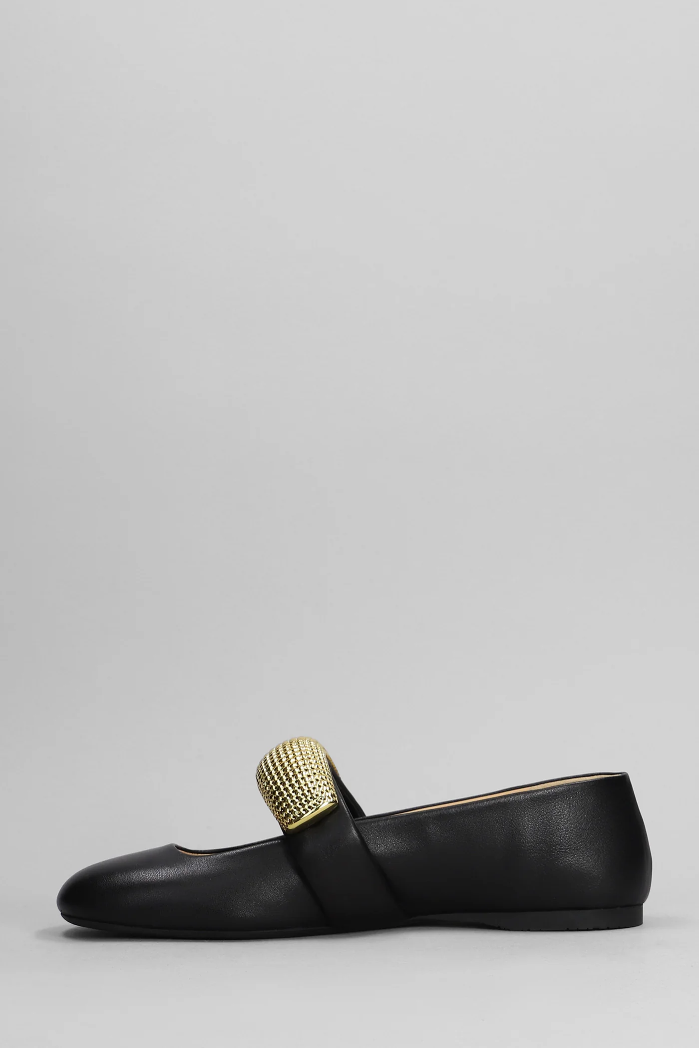 Pop Corn Ballet flats in black leather - Image 3
