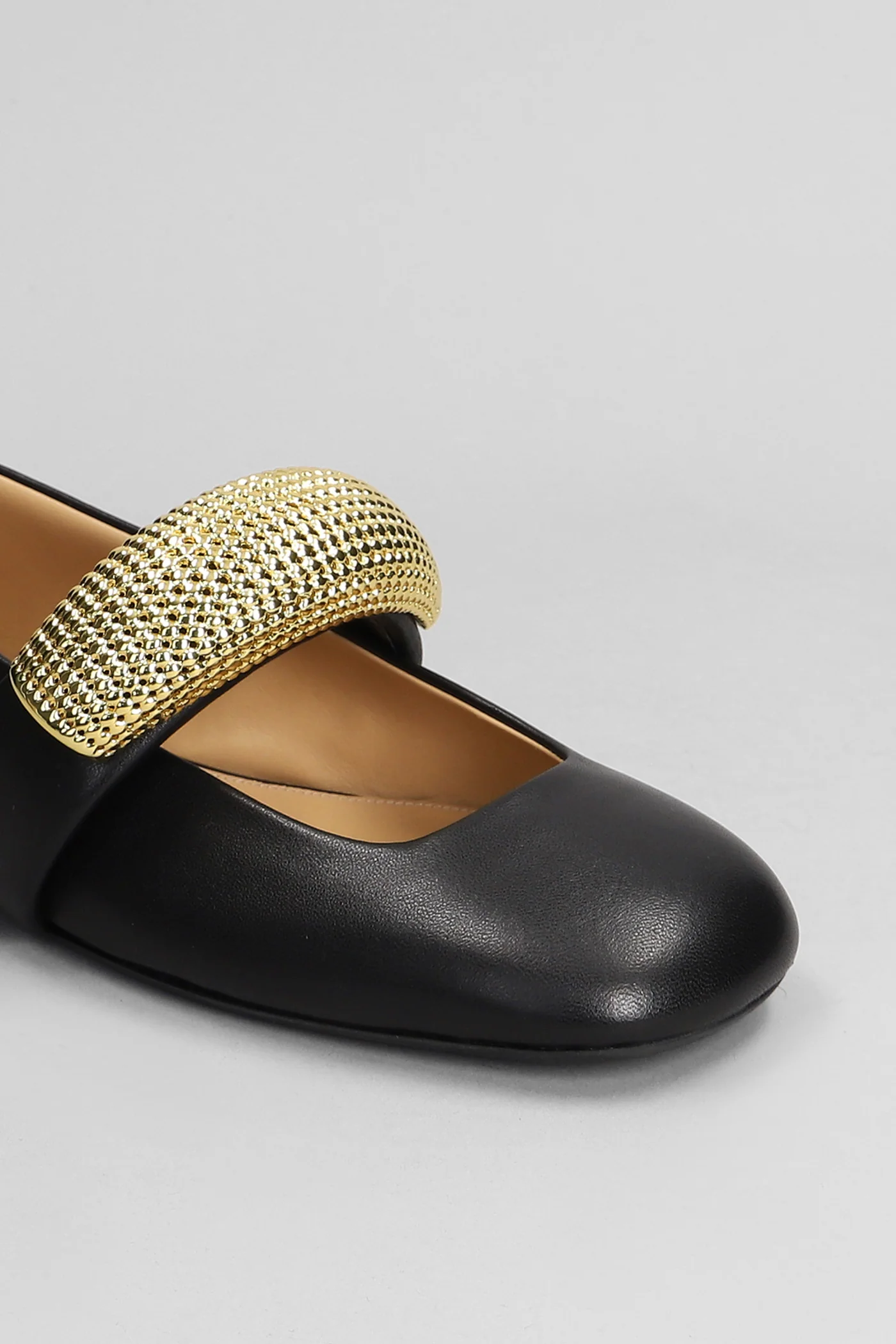 Pop Corn Ballet flats in black leather - Image 5
