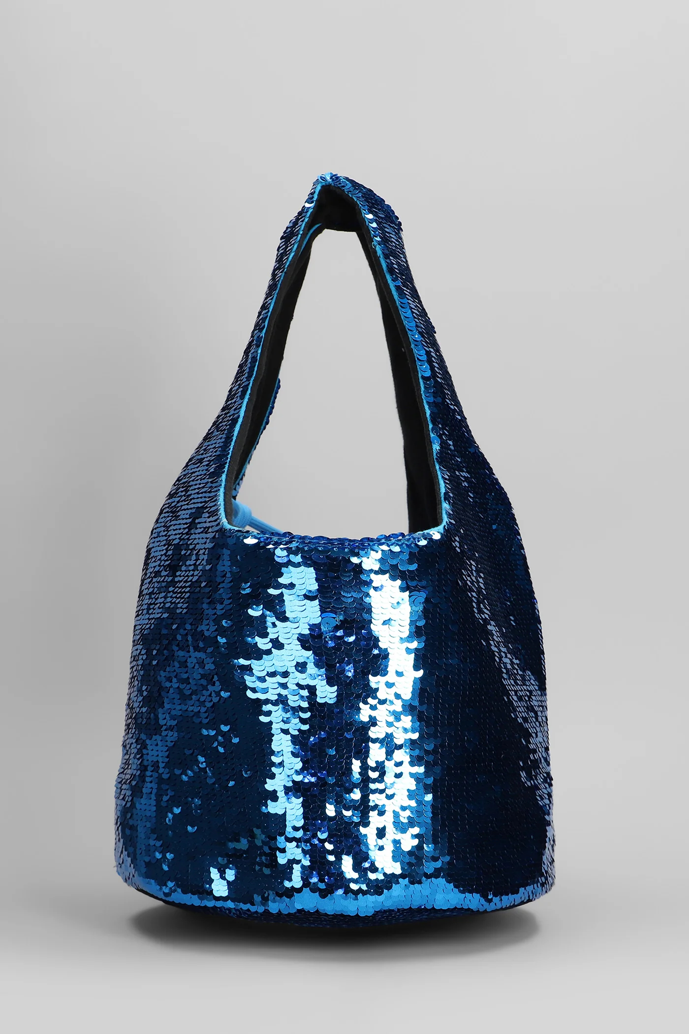 Sequin Shoulder bag in blue PVC - Image 4