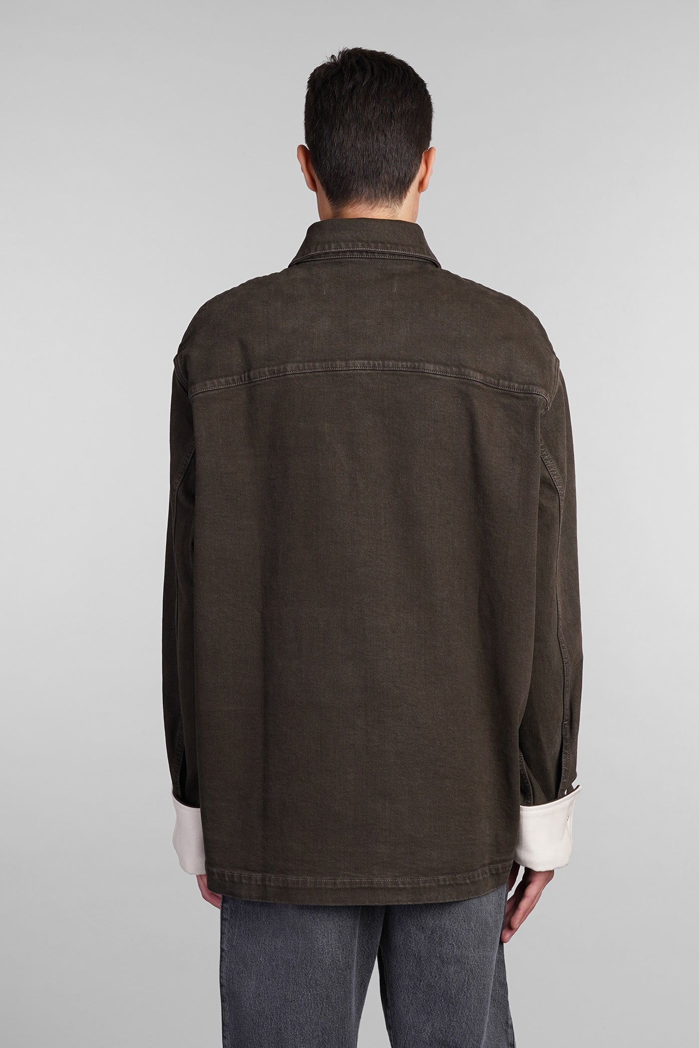 Shirt in brown cotton - Image 3