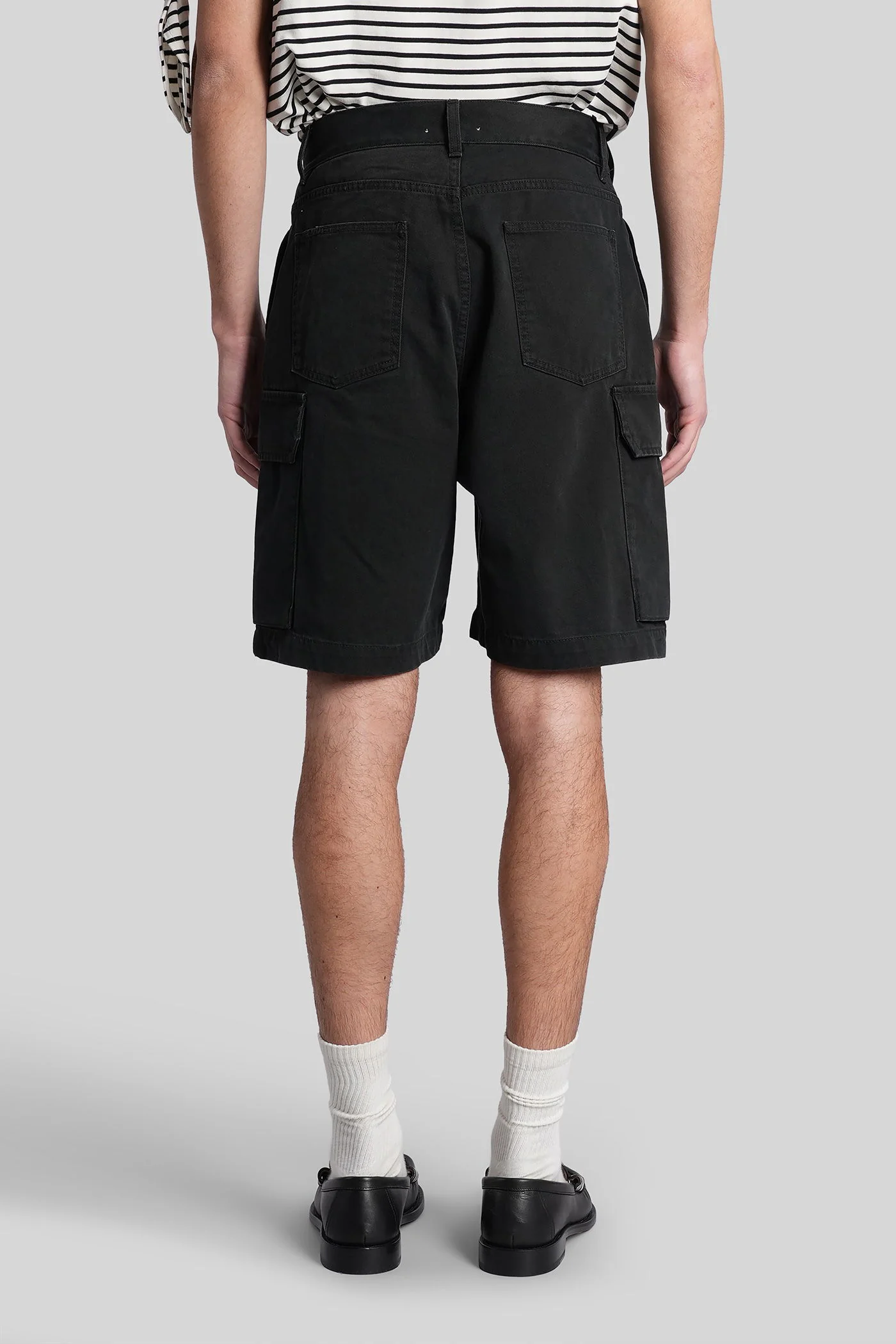 Shorts in black cotton - Image 3