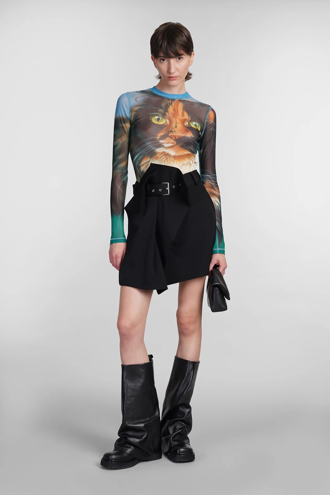 Skirt in black wool - Image 2