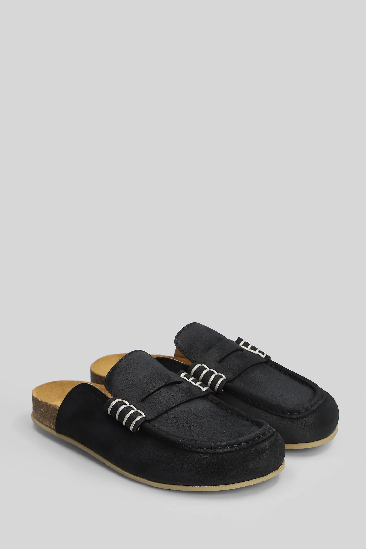 Slipper-Mule in black leather - Image 2