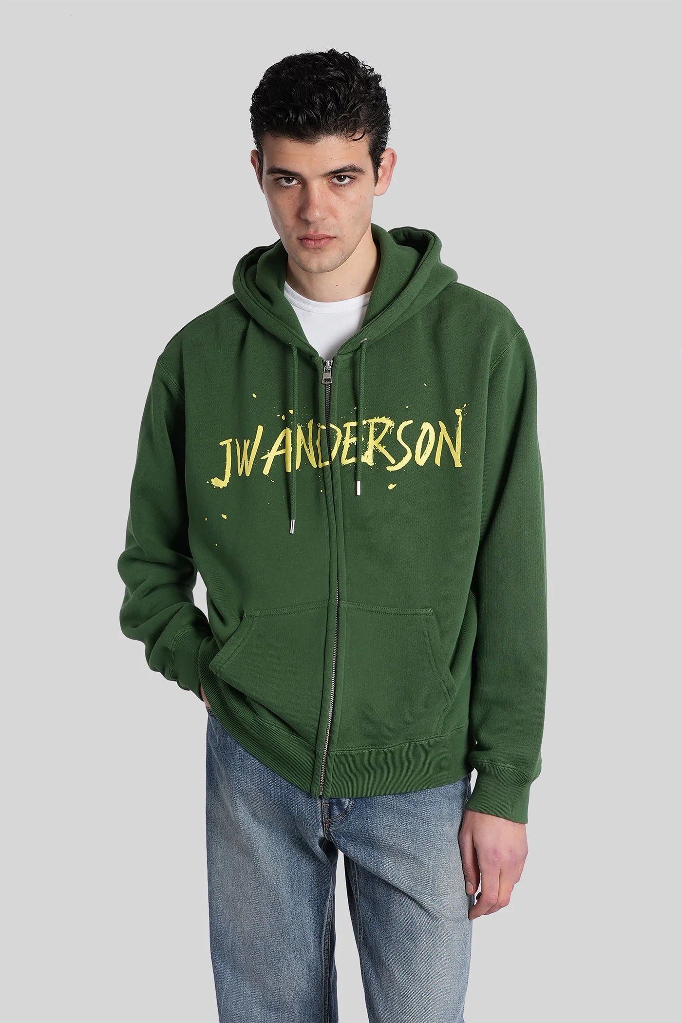 Sweatshirt in green cotton