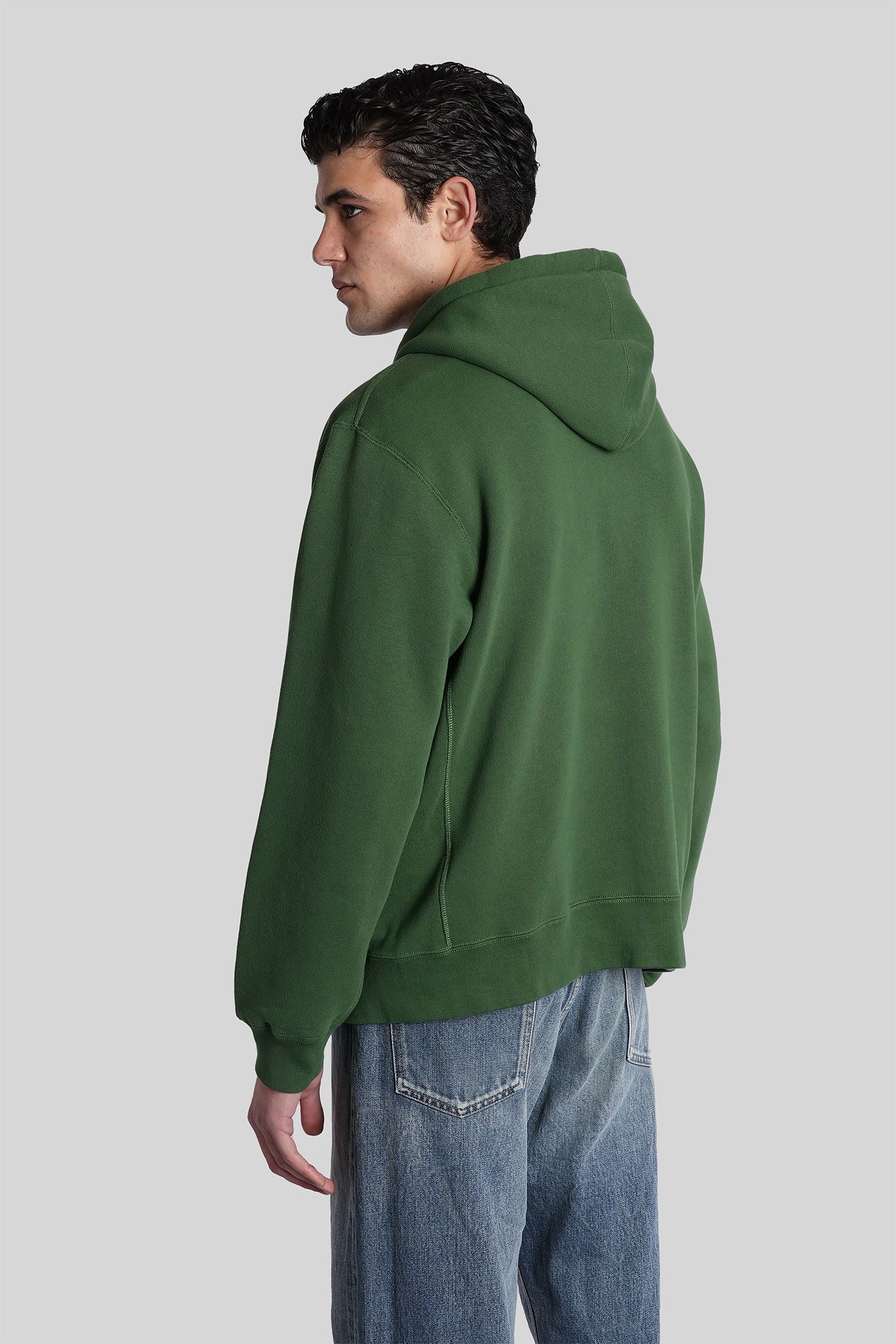 Sweatshirt in green cotton - Image 3