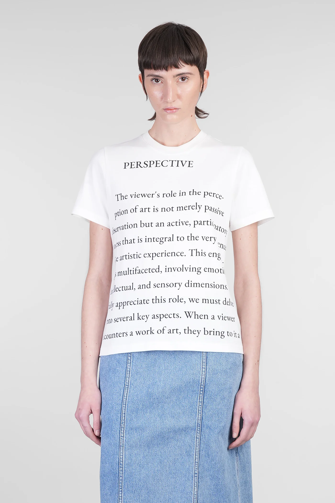 T-Shirt in beige cotton