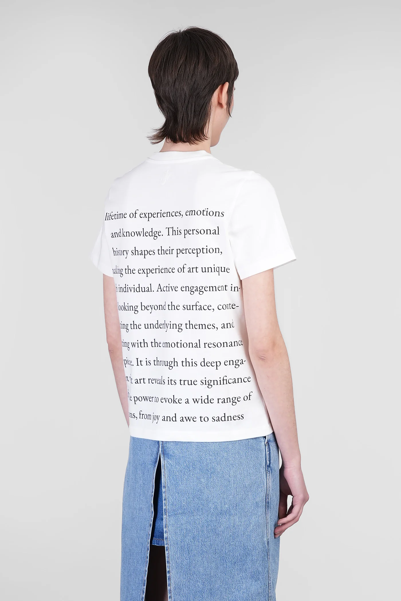 T-Shirt in beige cotton - Image 3