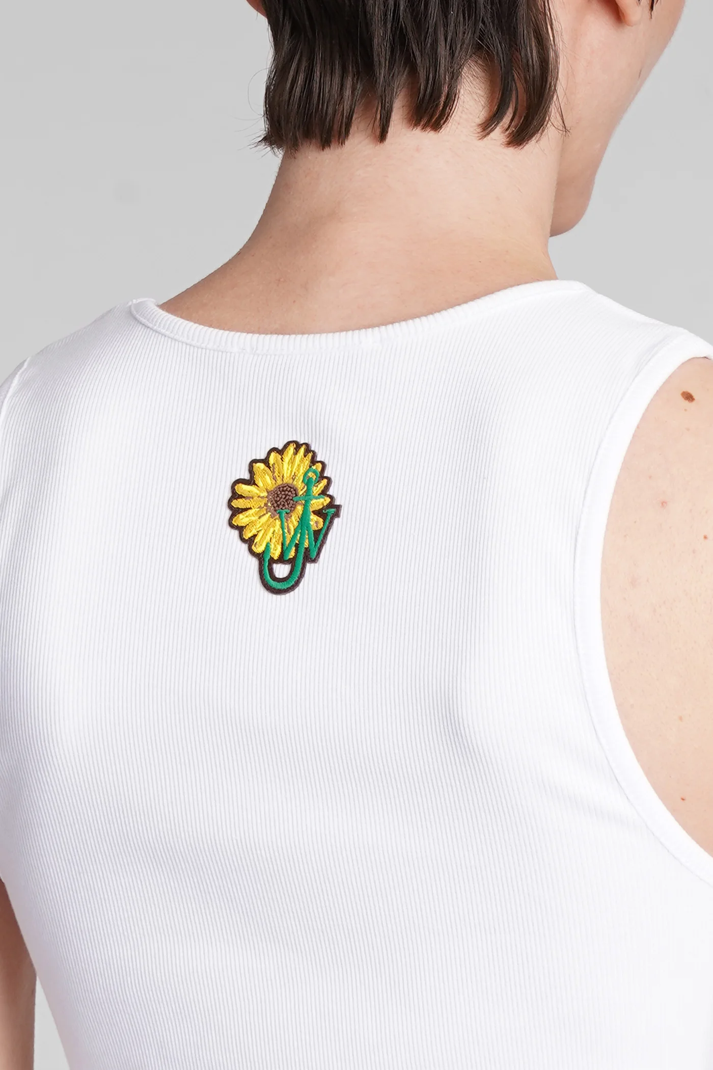 tank Top in white cotton - Image 5