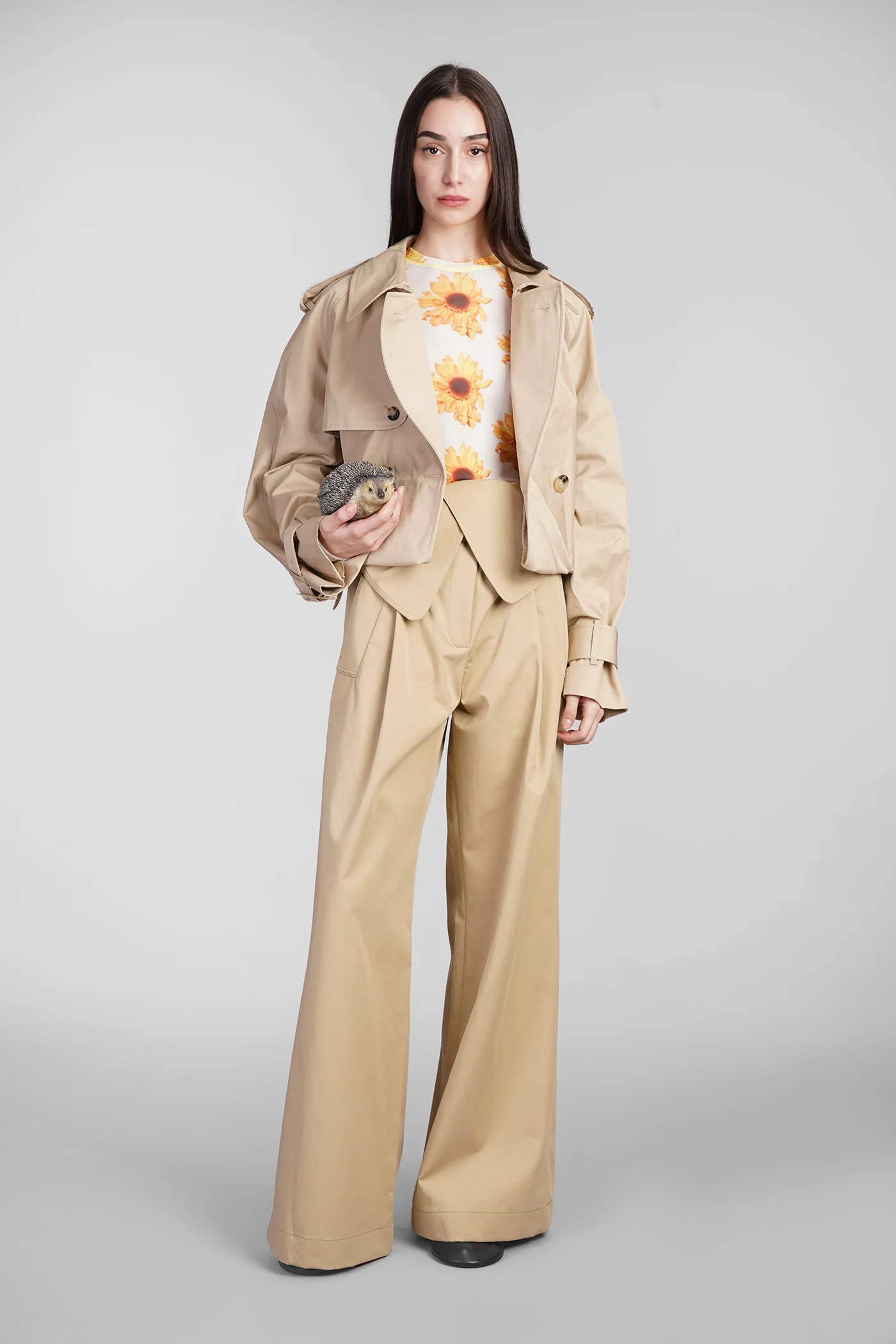 Trench in beige cotton - Image 2