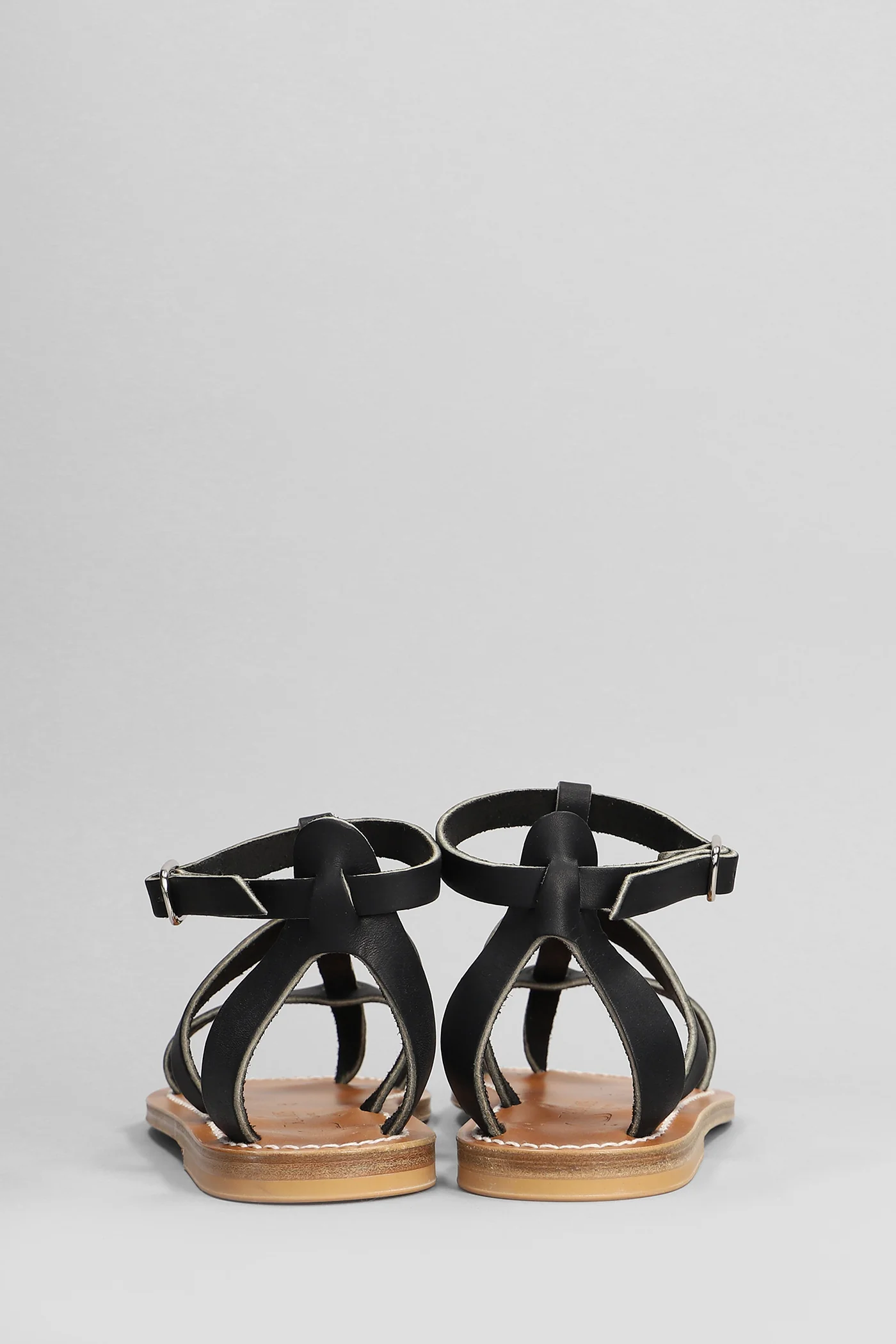 Antioche f Flats in black leather - Image 4