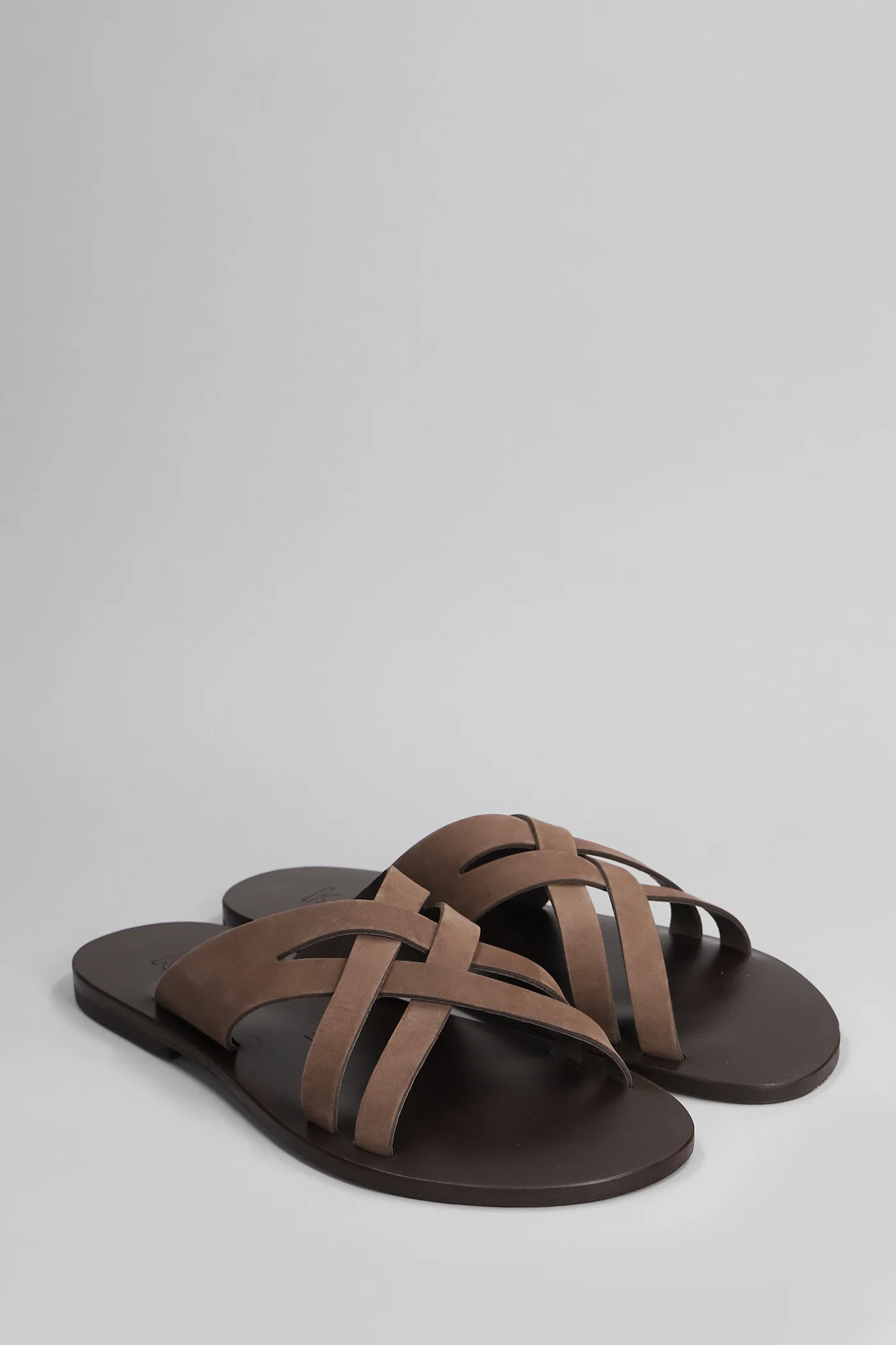 Chill h Flats in brown leather - Image 2