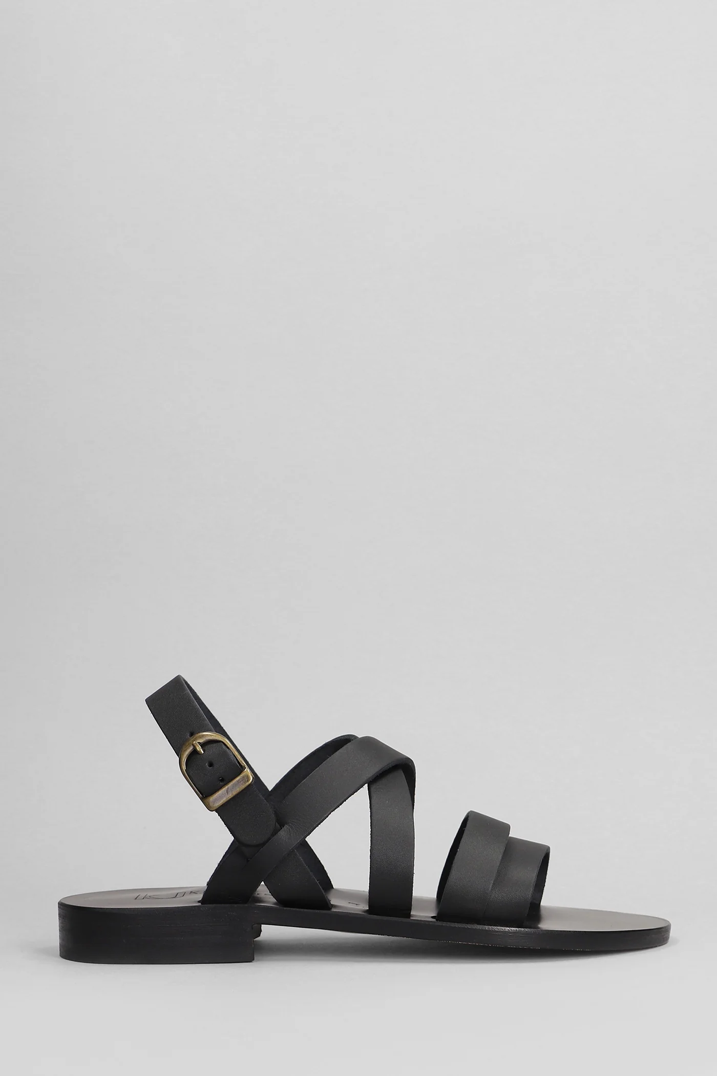 Dikara h Flats in black leather