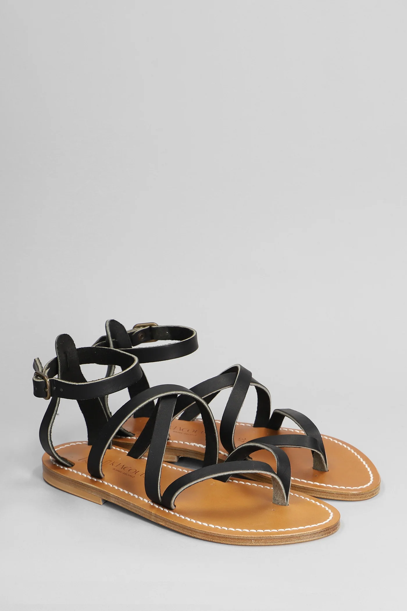 Epicure f Flats in black leather - Image 2