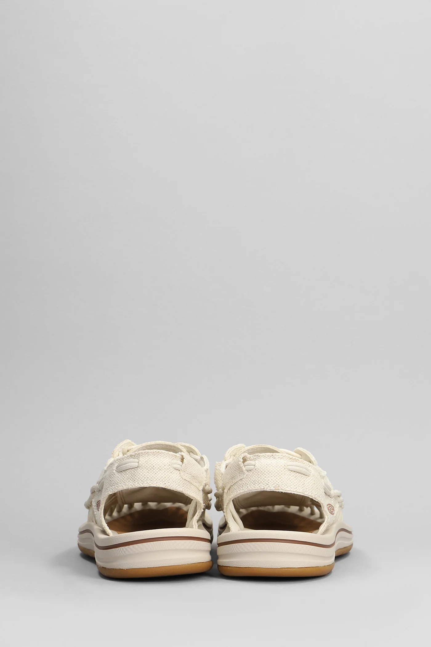 Uneek Sneakers in beige canvas - Image 4