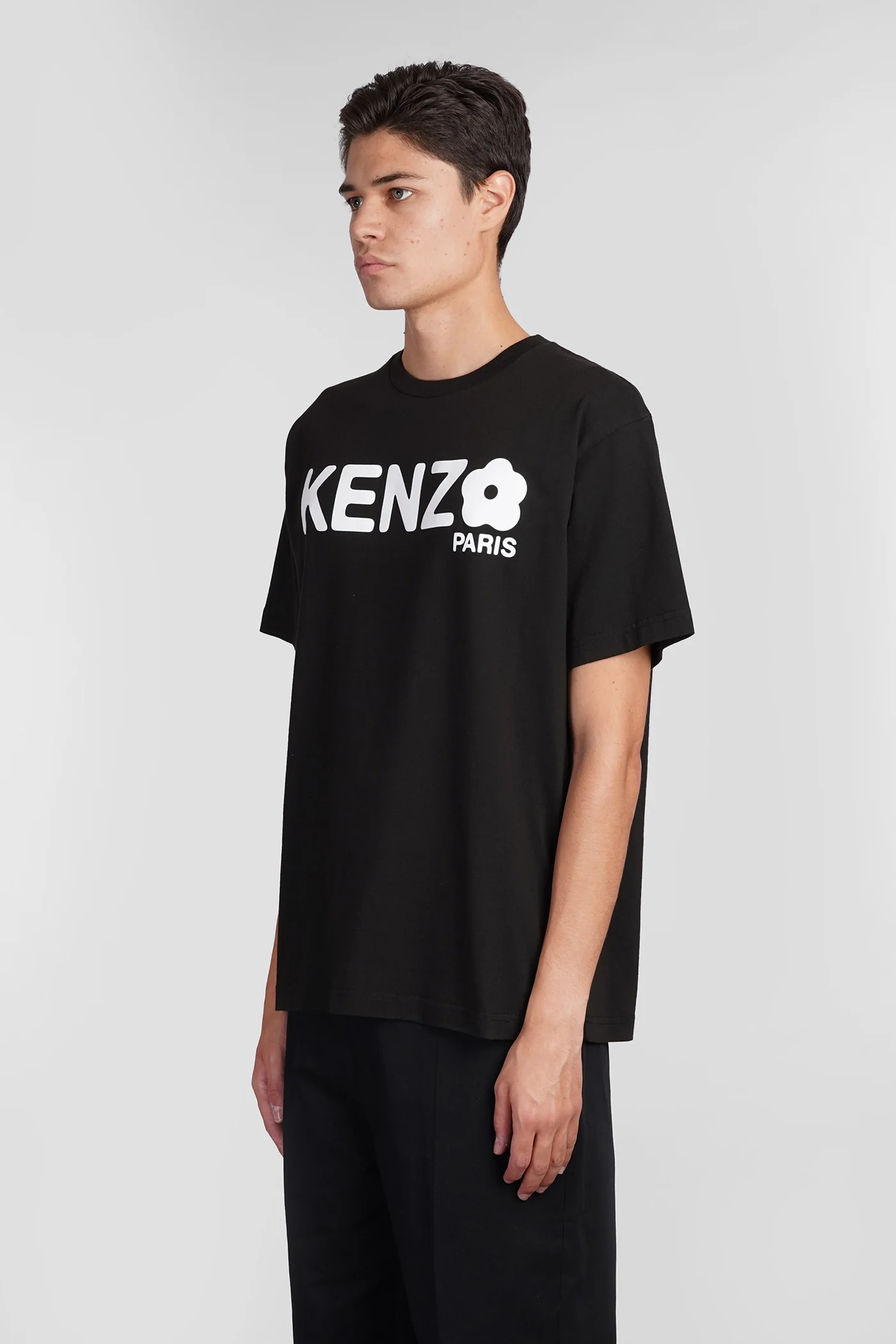 T-Shirt in black cotton - Image 4