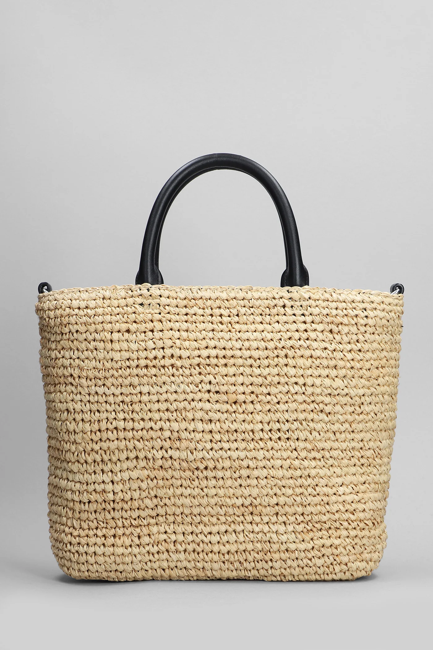 Tote in beige raffia - Image 3