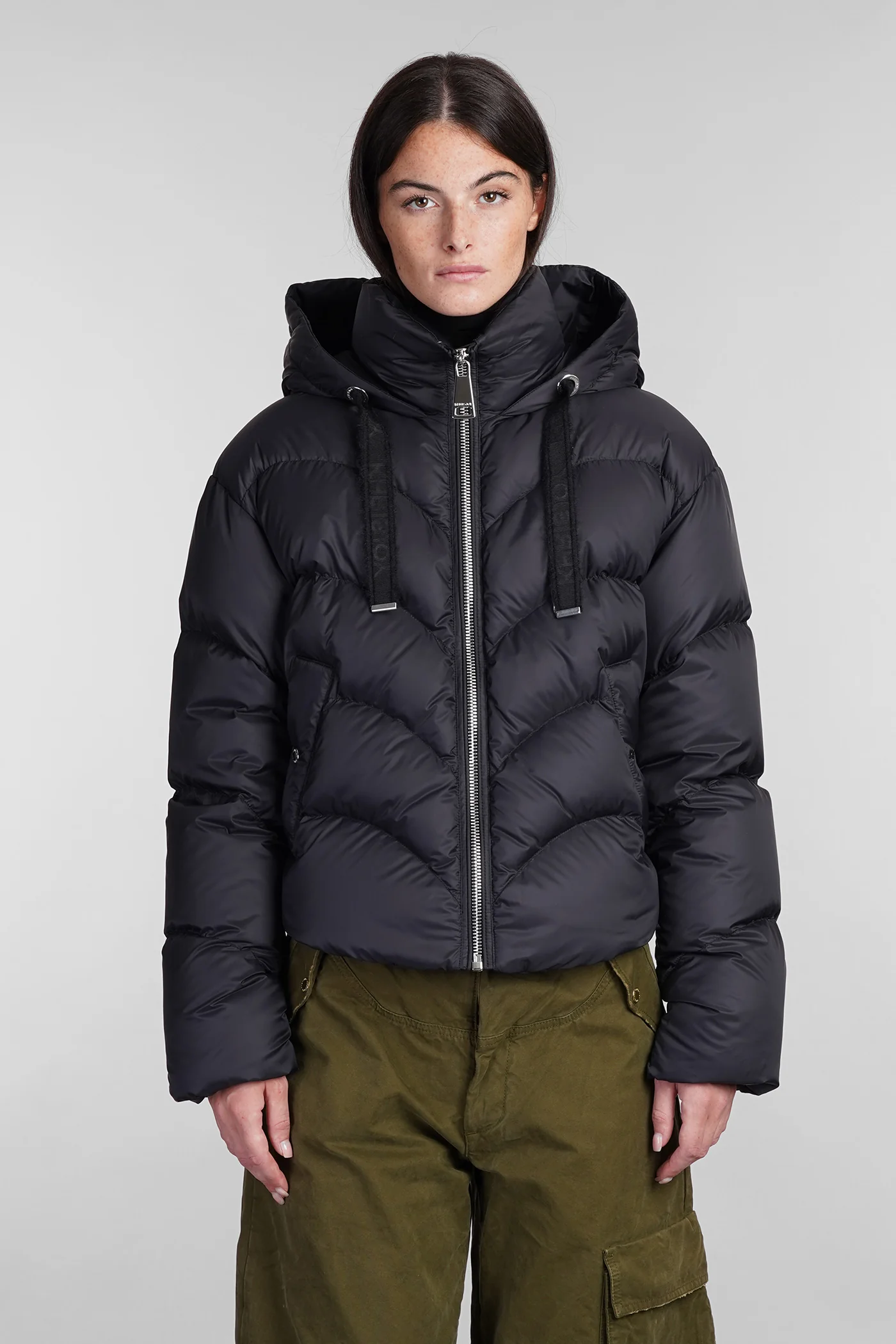puffer in black polyamide