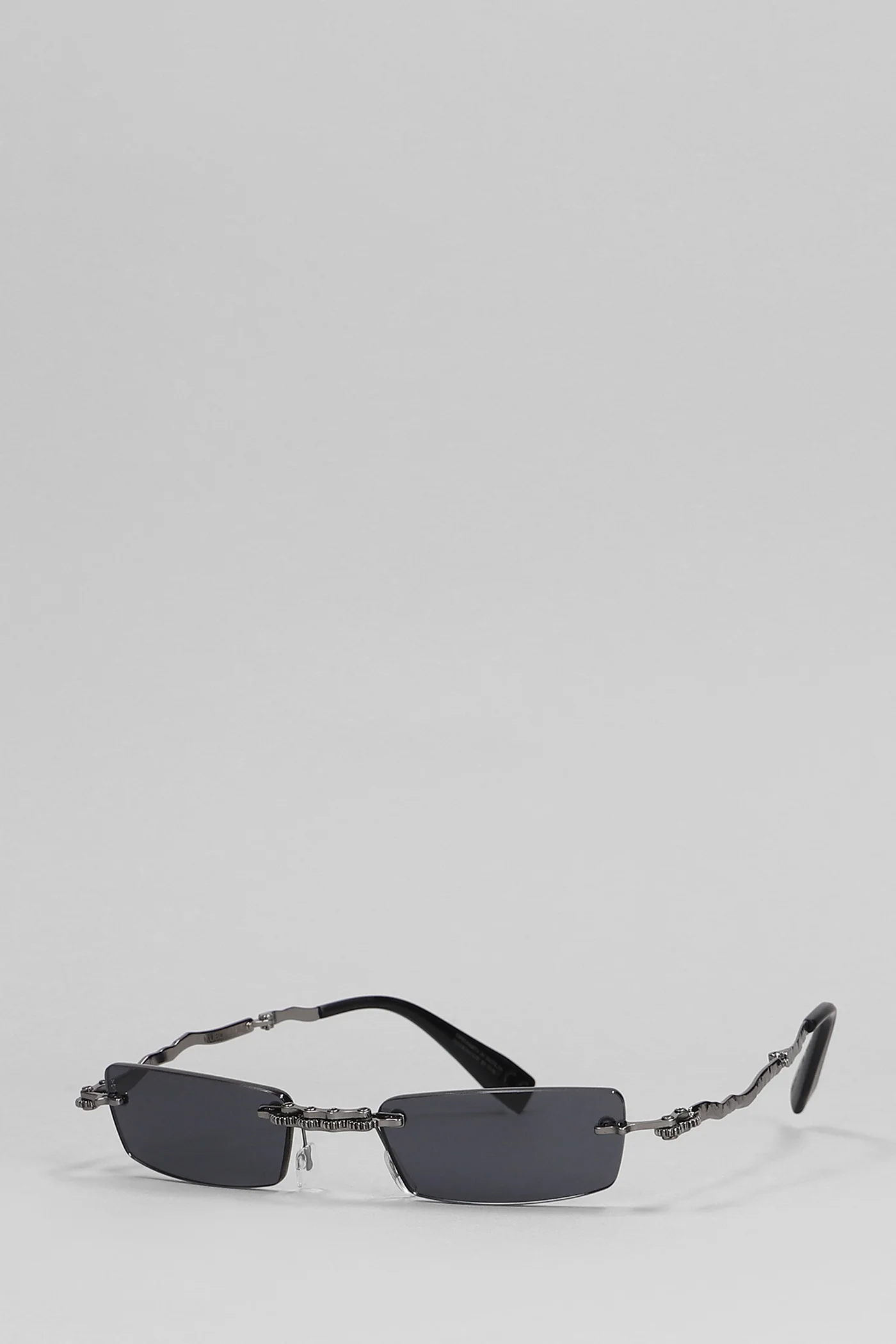 H41 Sunglasses in black metal alloy - Image 2